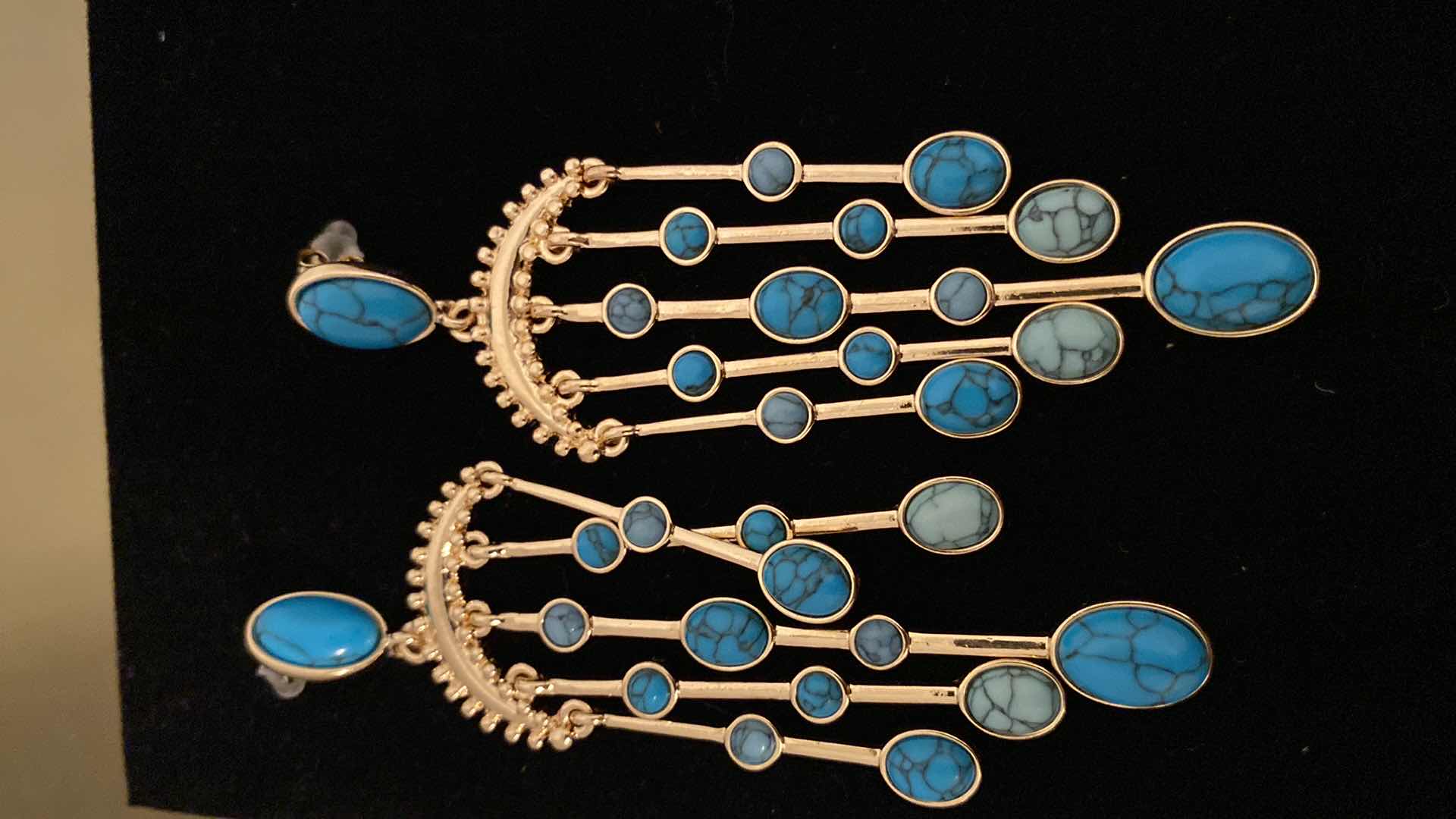 Photo 1 of COSTUME JEWELRY- NON-RETURNABLE FINAL SALE (EARRINGS IN MIDDLE ARE TURQUOISE FROM DILLARDS