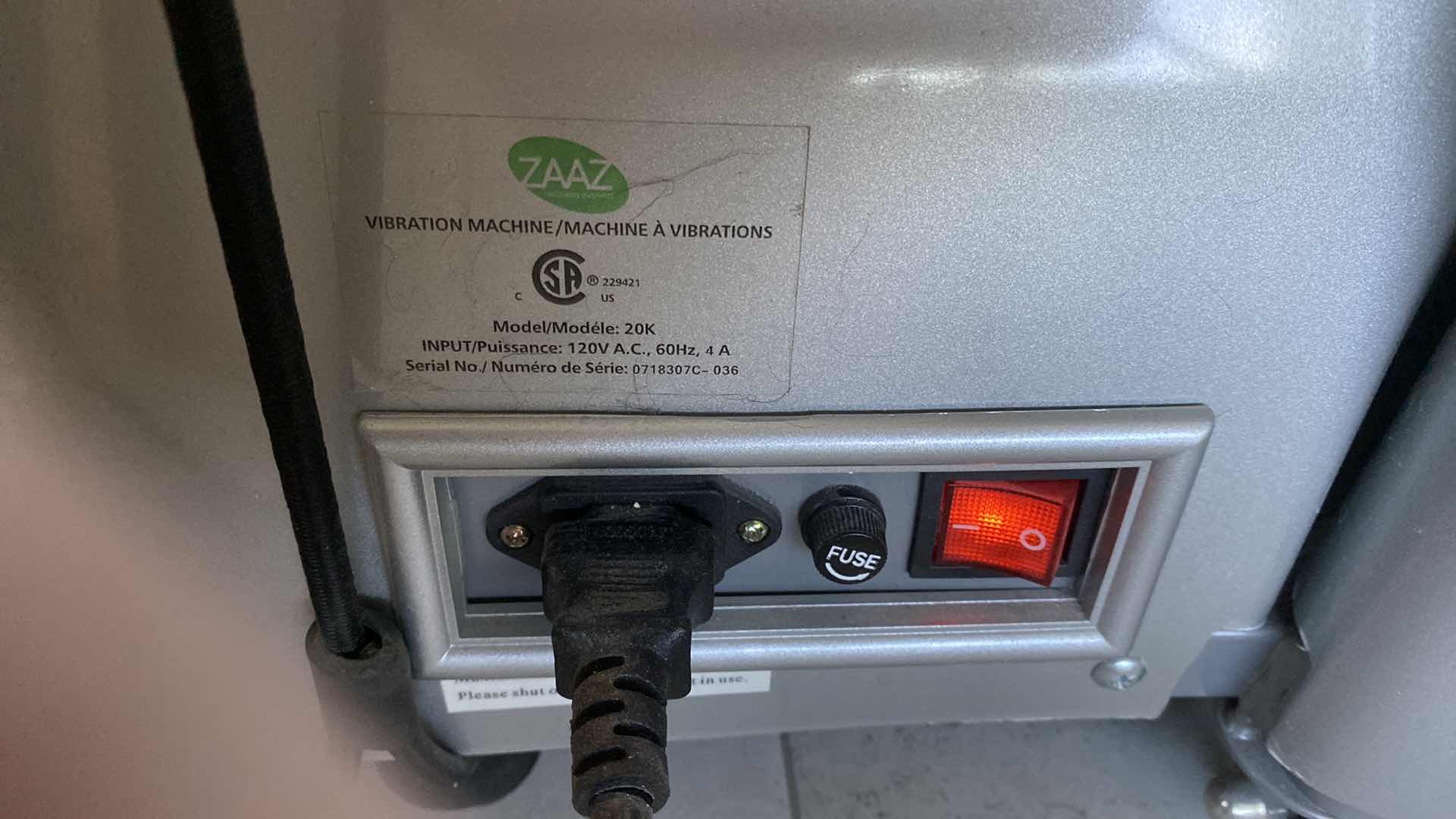 Photo 1 of ZAAZ  20-K VIBRATION WELLNESS FITNESS WITH SOFT FOOT PAD AND CHAIR. WITH ACCESSORIES WAS $2800