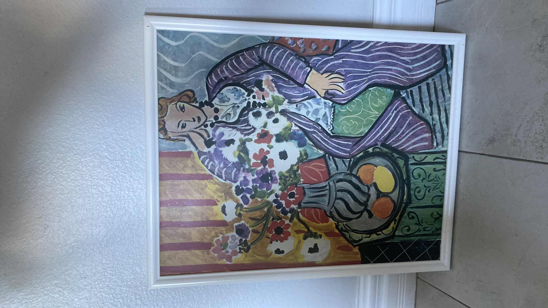 Photo 1 of FRAMED HENRI MATISSE WOMAN IN A PURPLE COAT PRINT FROM WYNN RESORT 19” x 24”