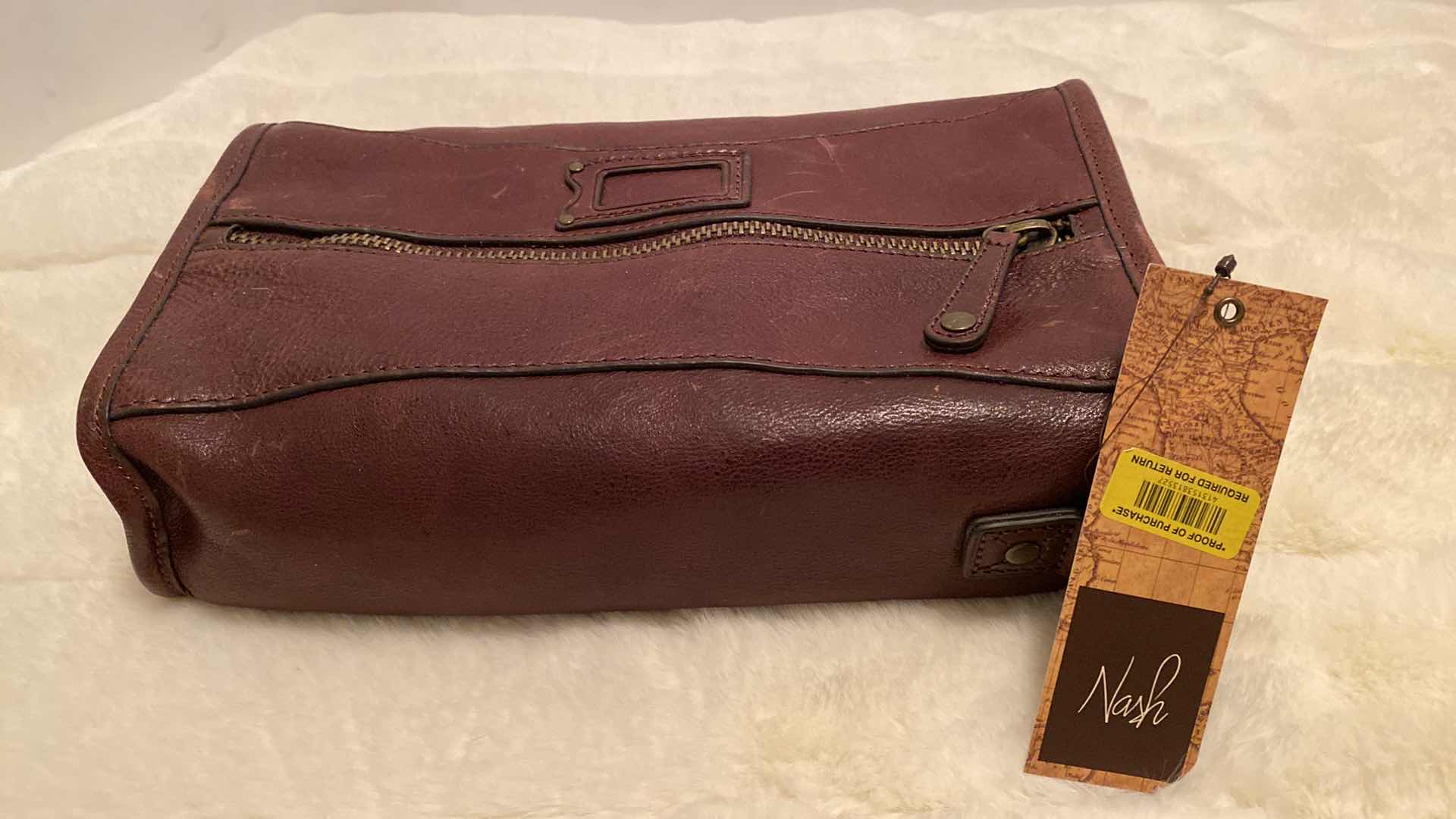 Photo 1 of PATRICIA NASH MENS LEATHER TRAVEL CASE FOR TOILETRIES WITH DUST BAG