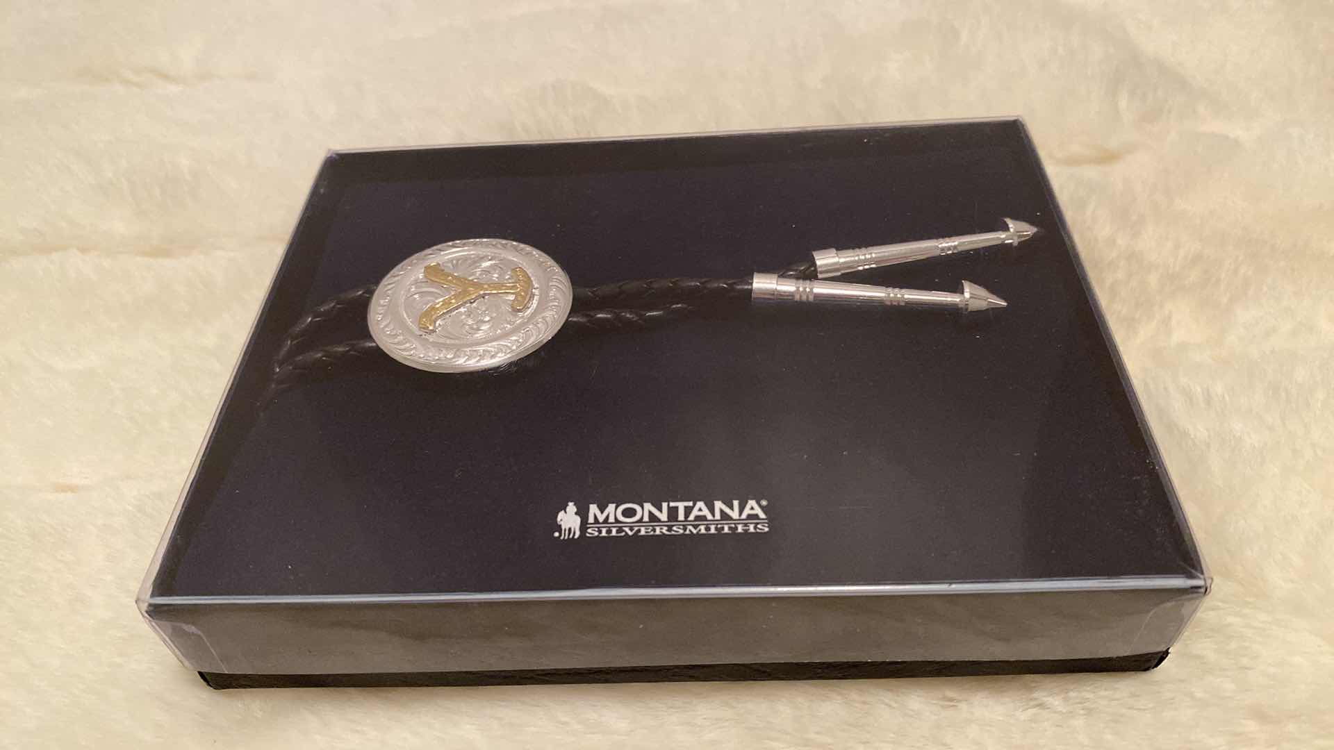 Photo 1 of NEW IN BOX - MONTANA SILVERSMITHS YELLOWSTONE BOLO TIE