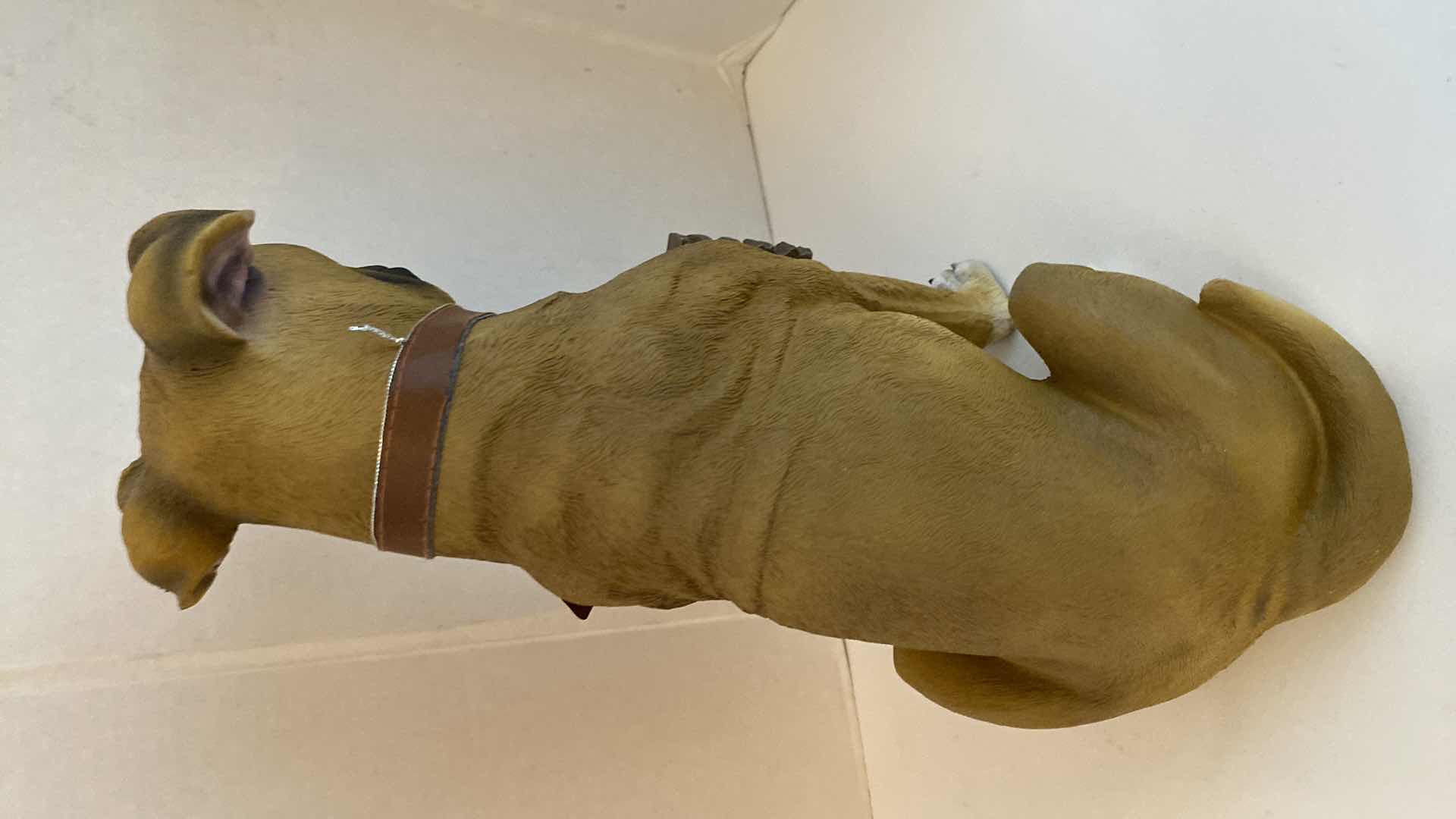 Photo 1 of DWK RESIN WANNA BOX DOG FIGURINE H 13”