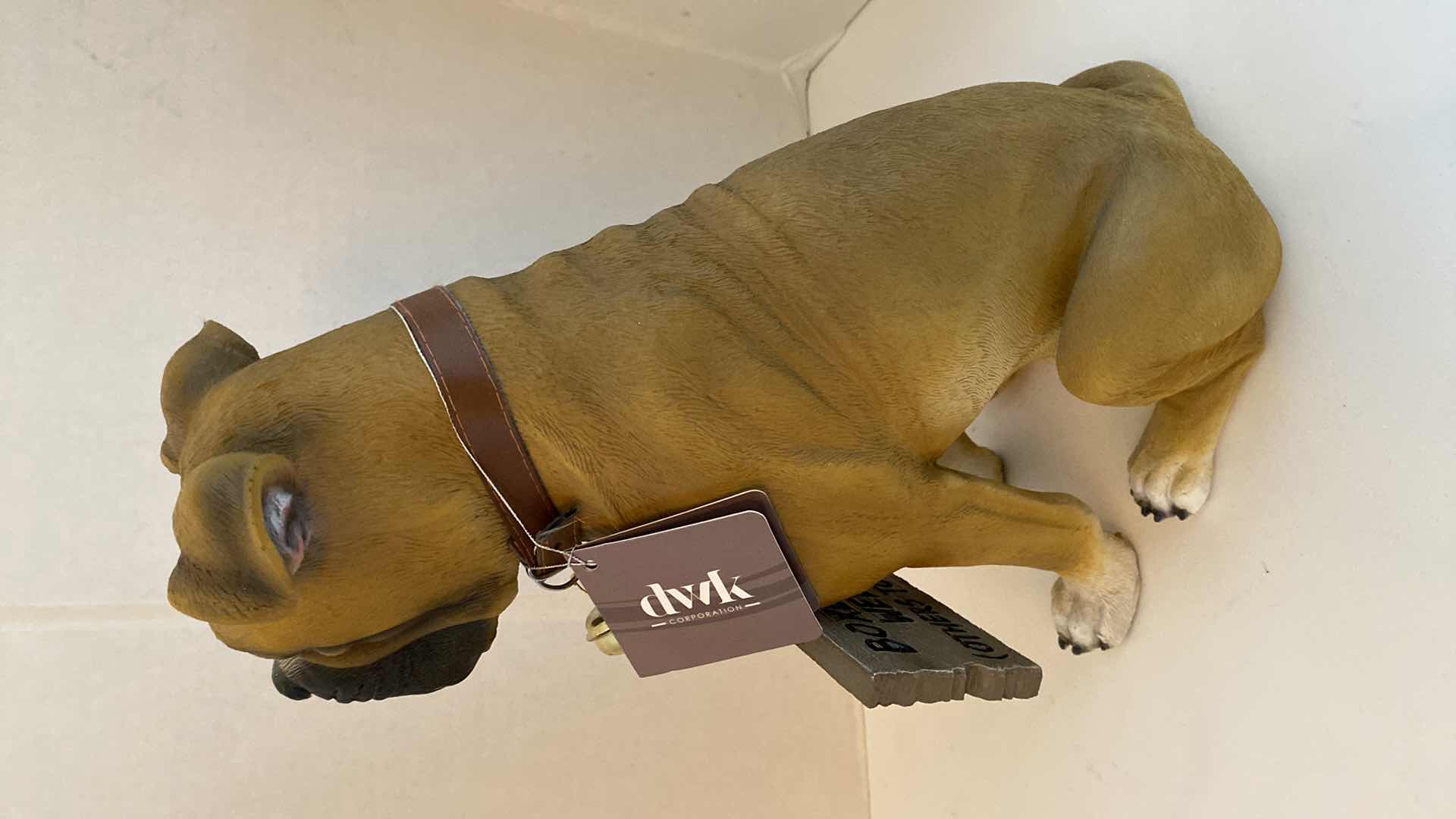 Photo 1 of DWK RESIN WANNA BOX DOG FIGURINE H 13”