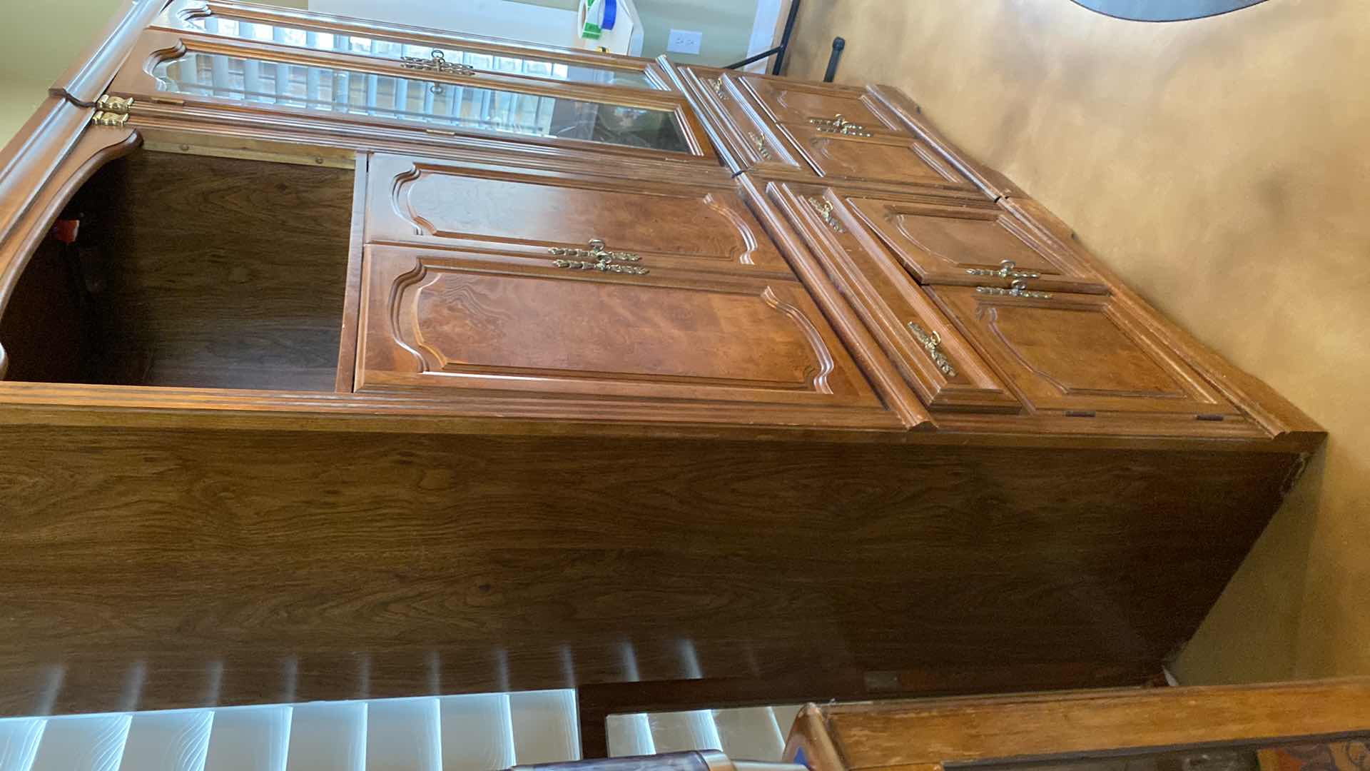 Photo 7 of 2PC VINTAGE WOOD CABINETS 64" x 21” H76” (CONTENTS NOT INCLUDED)