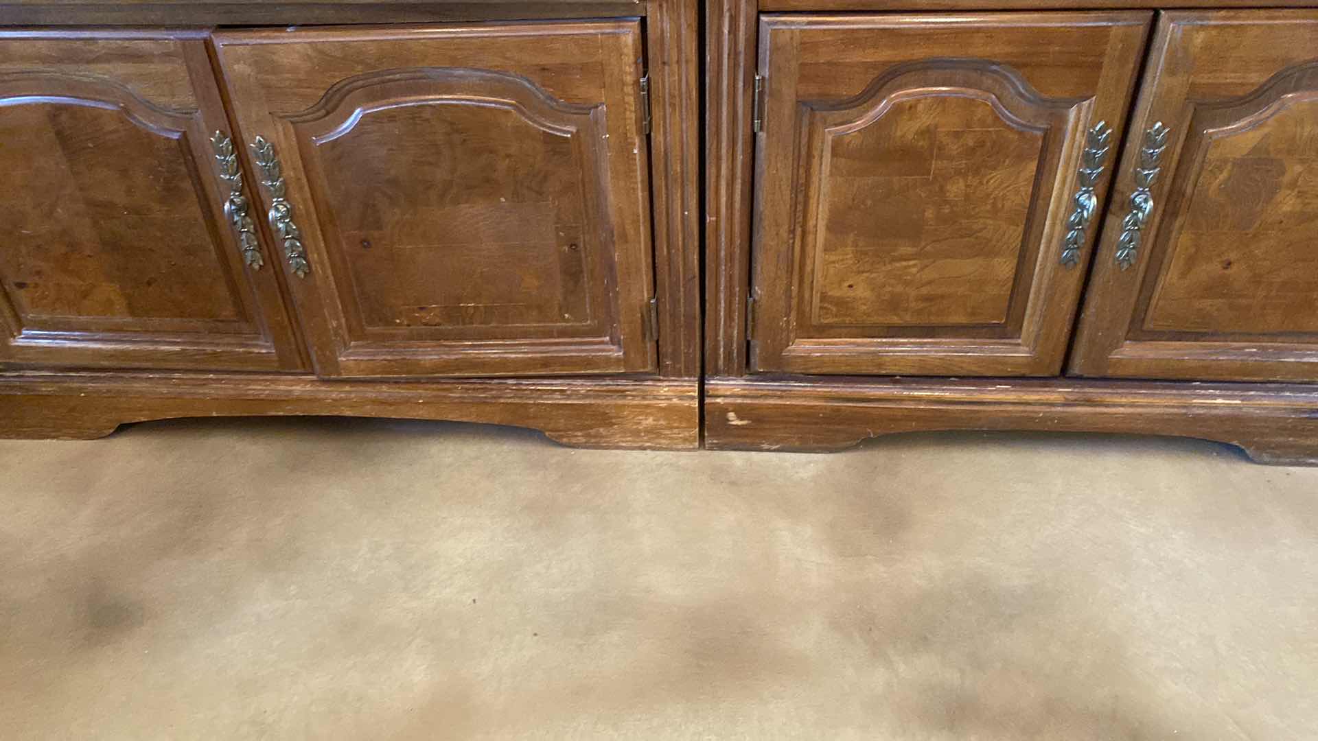 Photo 5 of 2PC VINTAGE WOOD CABINETS 64" x 21” H76” (CONTENTS NOT INCLUDED)