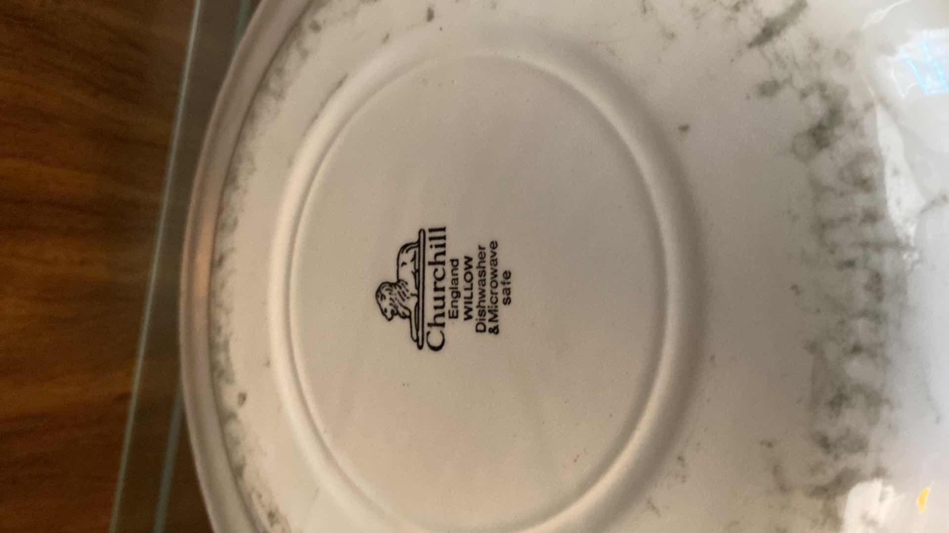 Photo 1 of 5PCS- CHURCHILL ENGLAND BLUE WILLOW  BLUE CHINA