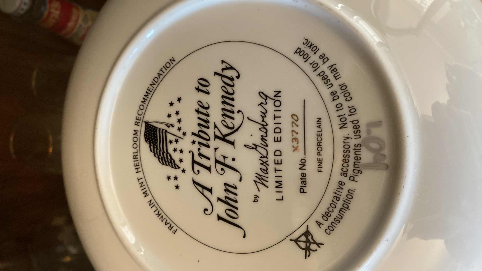 Photo 8 of 6 FRANKLIN MINT PRESIDENT KENNEDY COLLECTOR PLATES 8”