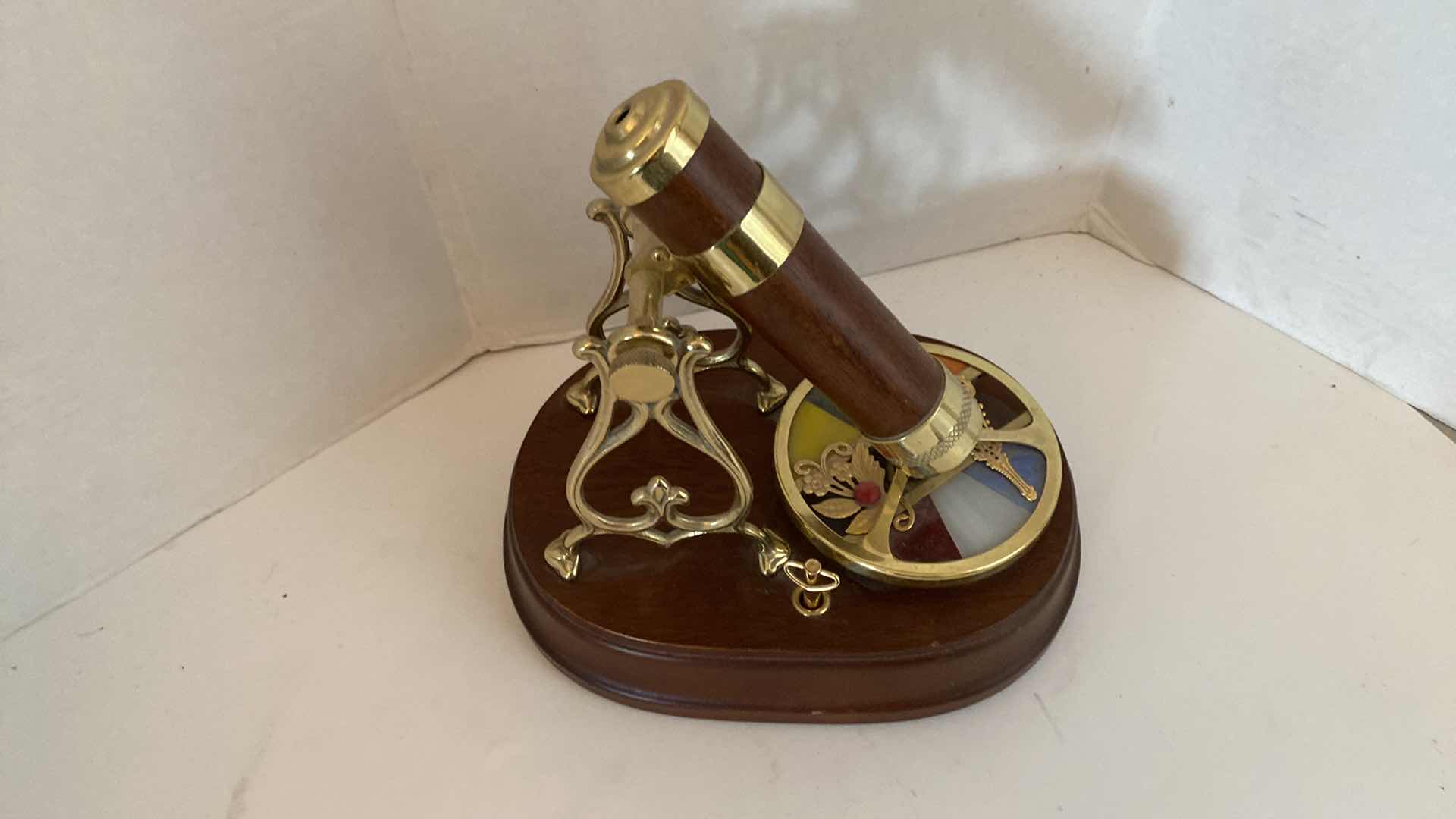 Photo 1 of BRASS & WOOD MUSICAL KALEIDOSCOPE  9” x 9”