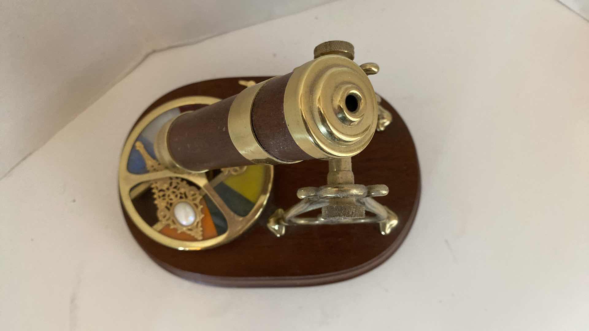 Photo 1 of BRASS & WOOD MUSICAL KALEIDOSCOPE  9” x 9”