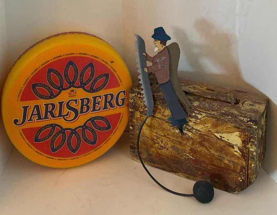 Photo 1 of 3 VINTAGE HOME DECOR JARLSBERG WOOD CHEESE 13.5”