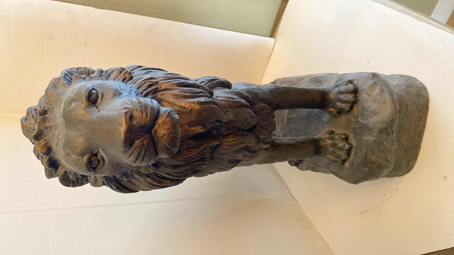 Photo 1 of RESIN LION FIGURINE 29” x 24”