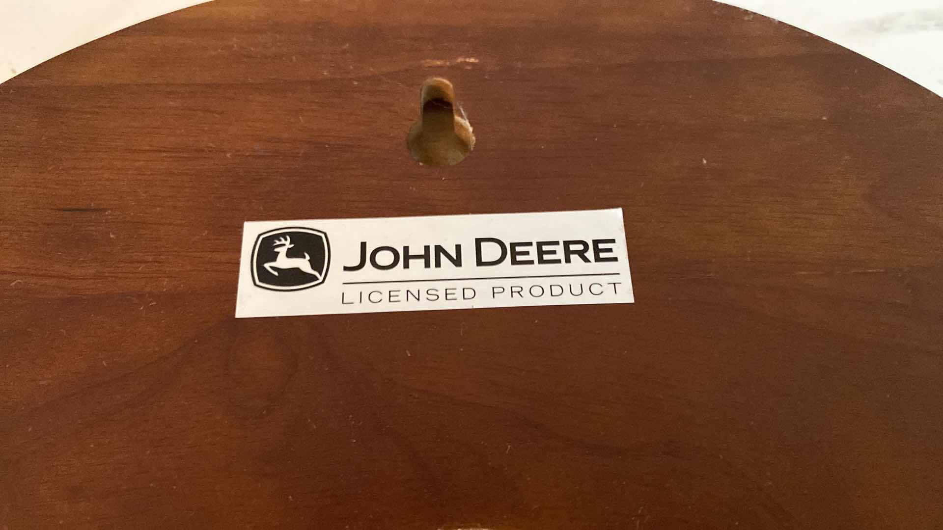 Photo 1 of VINTAGE JOHN DEERE CLOCK TEMPERATURE AND HUMIDITY WALL DECOR 15” x 9 1/2”