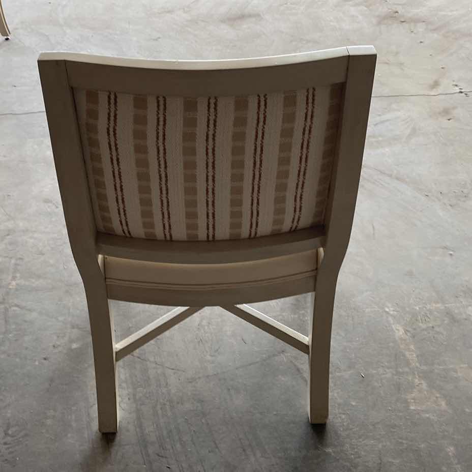 Photo 1 of FAUX LEATHER DINING CHAIR WITH FABRIC BACK 21L X 23W X 37H INCHES