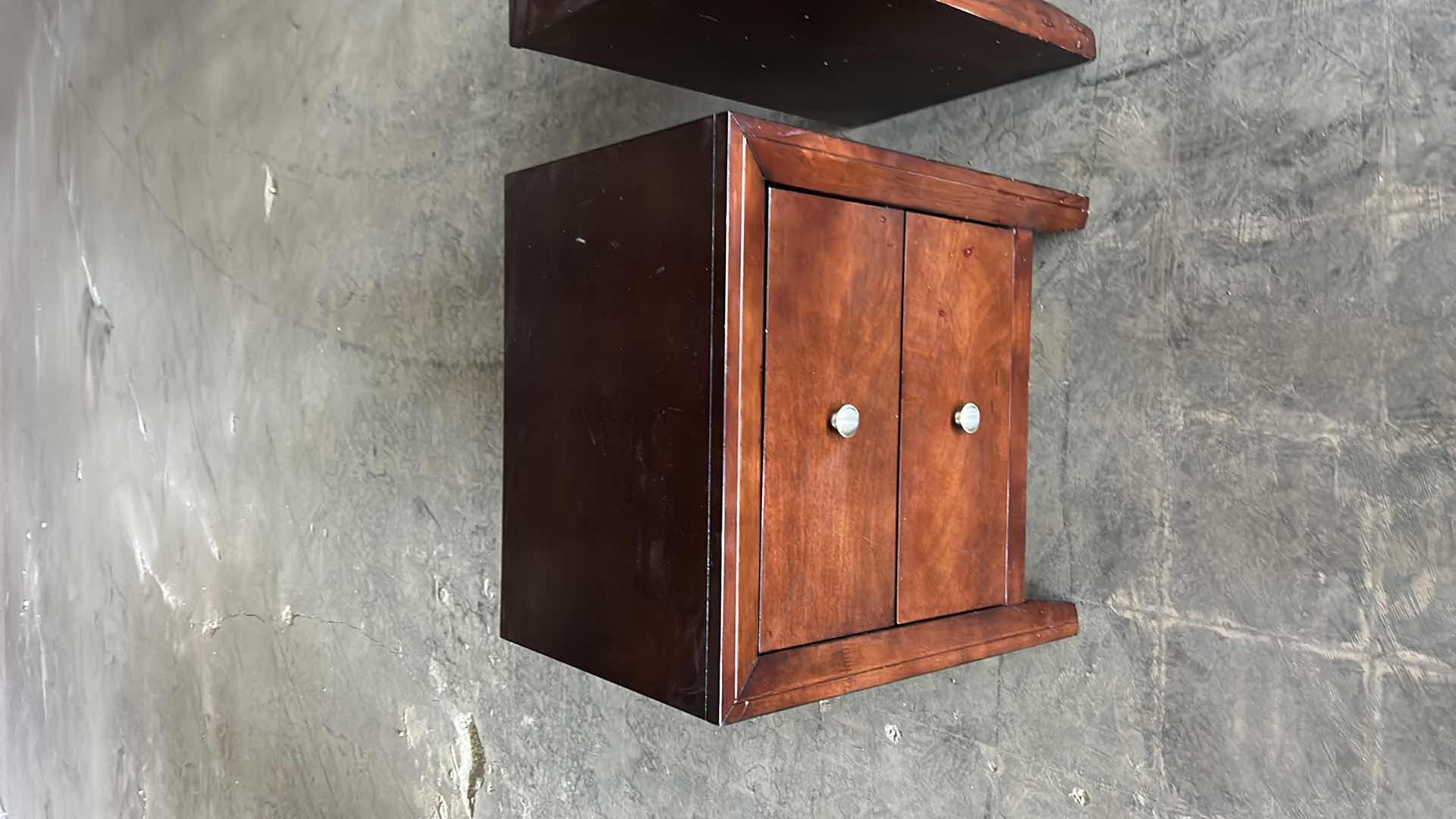 Photo 1 of 2 WOOD NIGHTSTANDS 22” x 16 1/2” x 24”