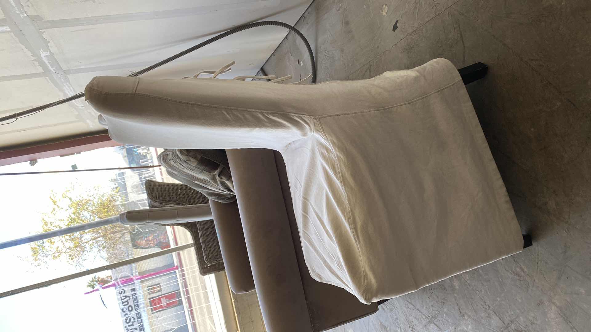 Photo 1 of BLACK PARSONS CHAIR WITH CANVAS CHAIR COVER