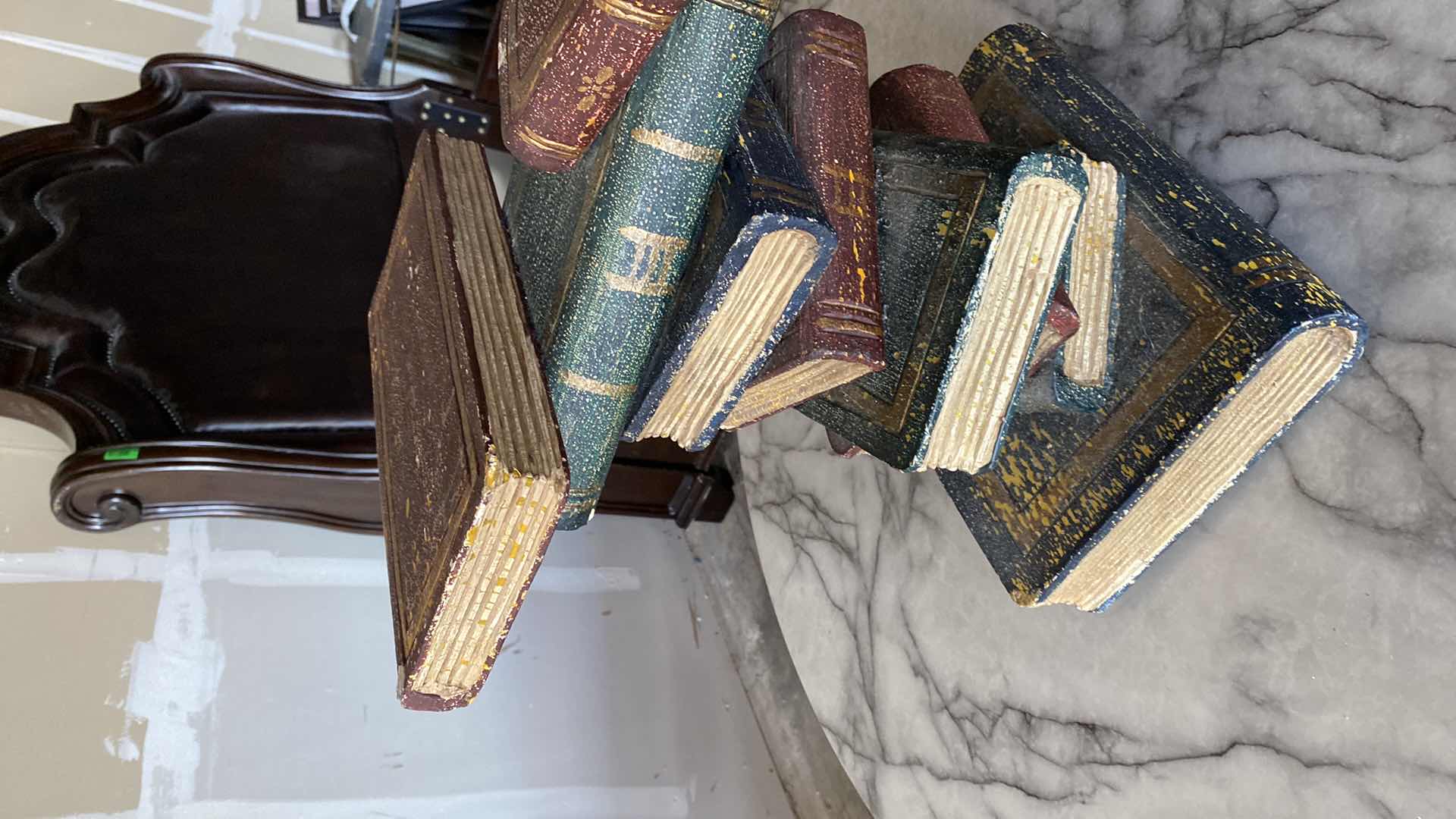 Photo 1 of HEAVY STACK OF BOOKS HOME DECOR H 17”