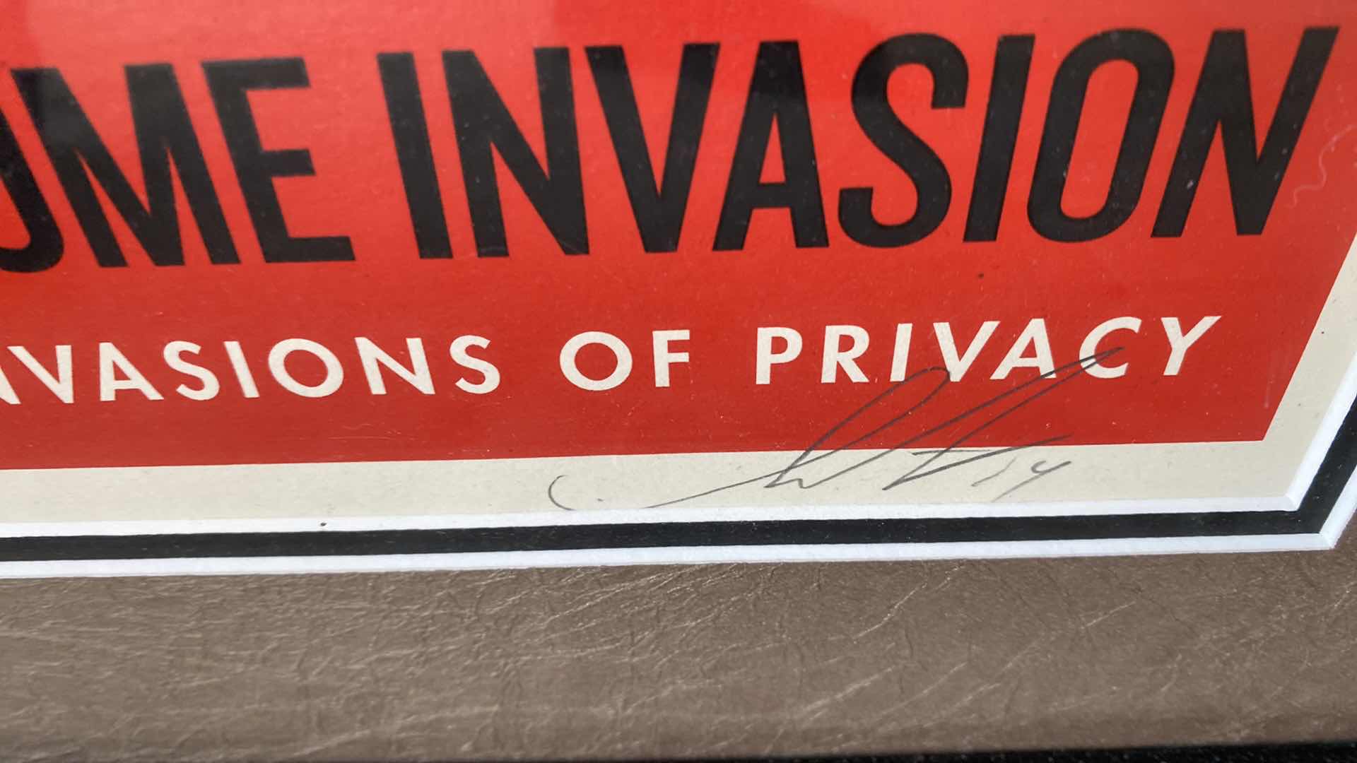 Photo 1 of FRAMED SHEPARD FAIREY HOME INVASION 1 , SIGNED 128/300 SCREEN PRINT 18” X 24” OVERALL 23” X 31”