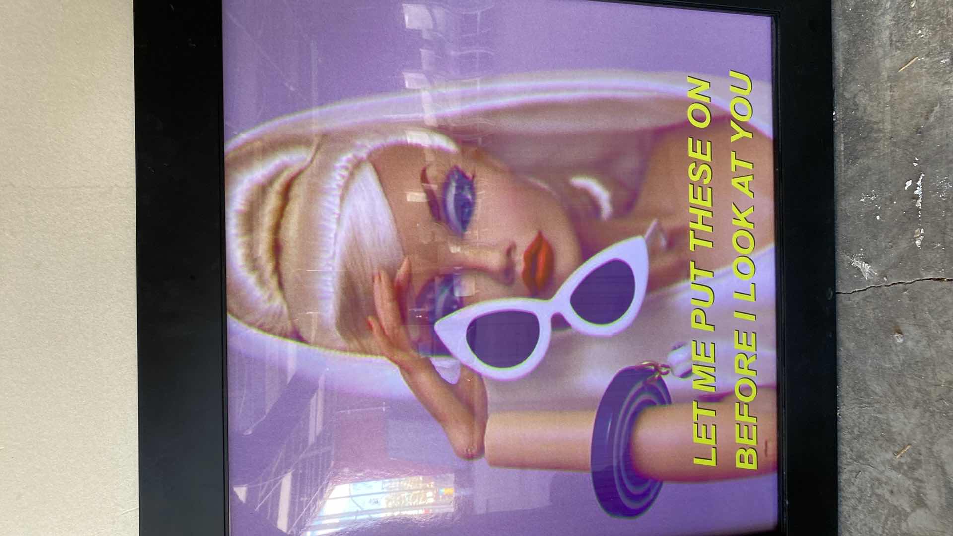 Photo 1 of FRAMED BARBIE QUOTE POSTER ARTWORK 28” x 29”