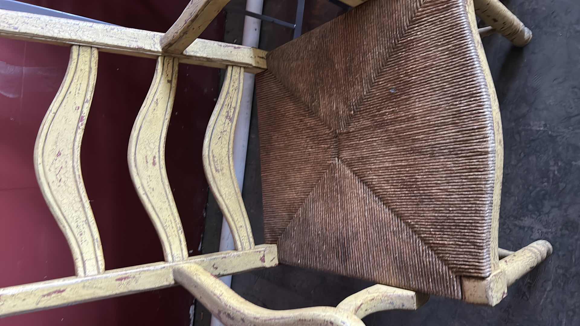 Photo 1 of PAINTED WEATHERED WOOD FURNITURE- 2 CHAIRS AND TABLE