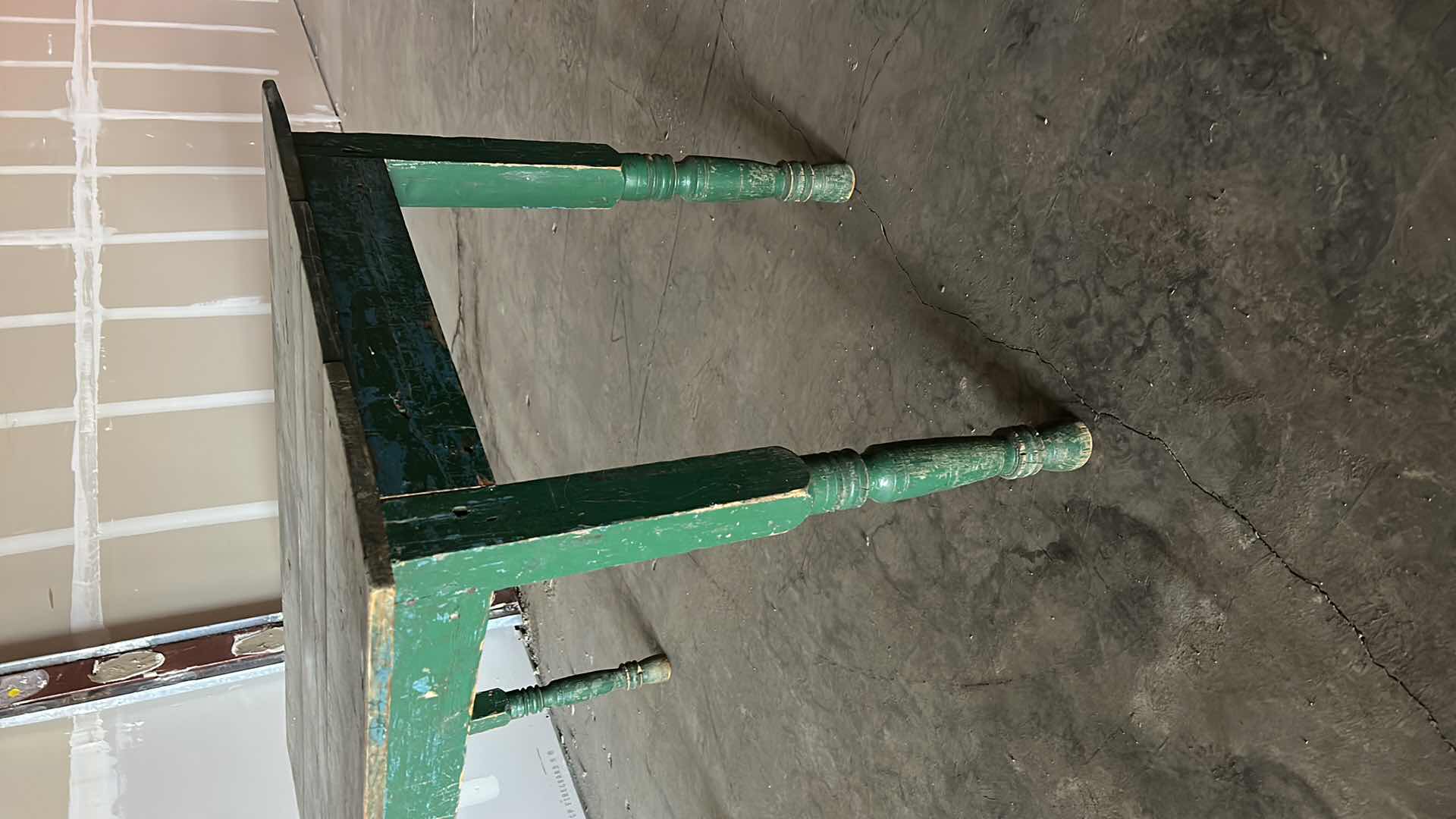 Photo 1 of PAINTED RUSTIC WOOD TABLE 57 1/2“ x 29“ x 31 1/2“ high