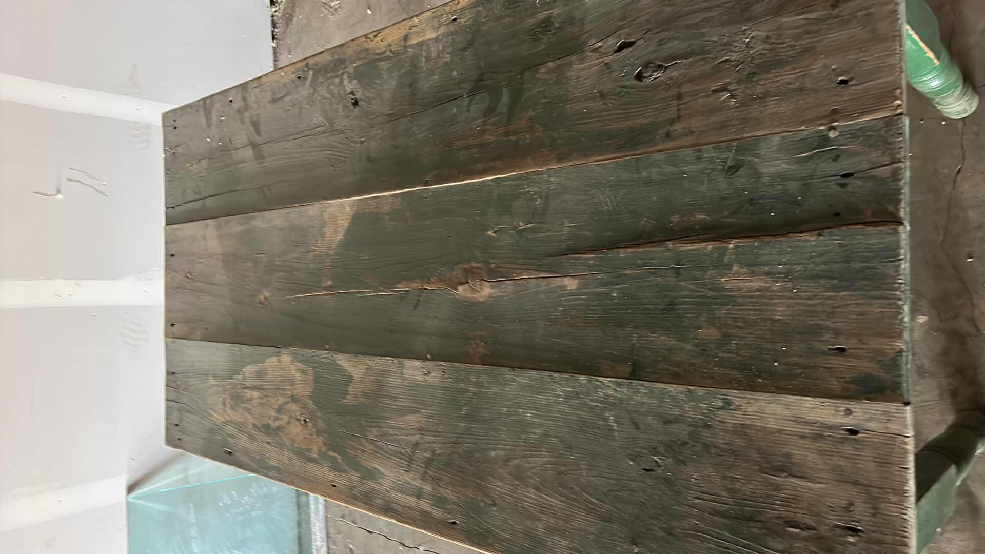 Photo 1 of PAINTED RUSTIC WOOD TABLE 57 1/2“ x 29“ x 31 1/2“ high