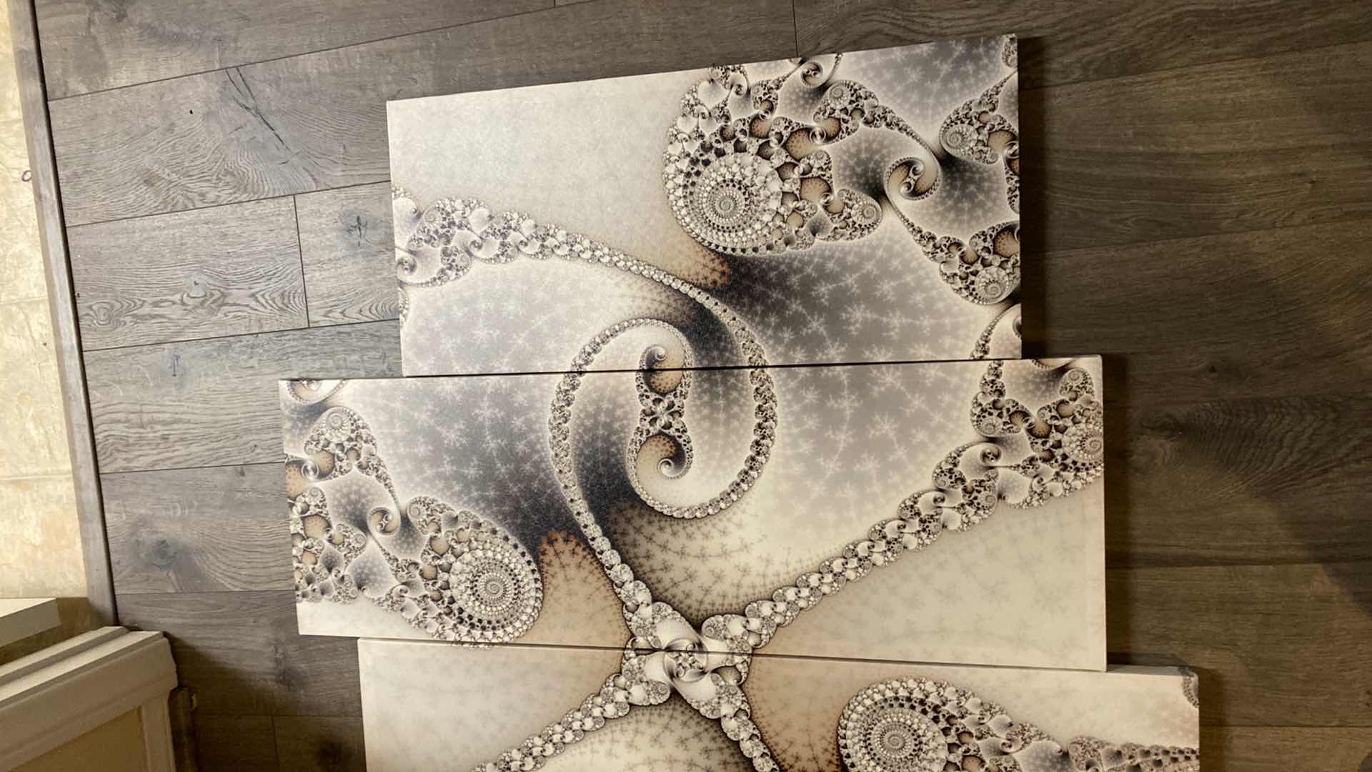 Photo 4 of 4 PIECE MODERN GLAM ON CANVAS ARTWORK 48” x 39”