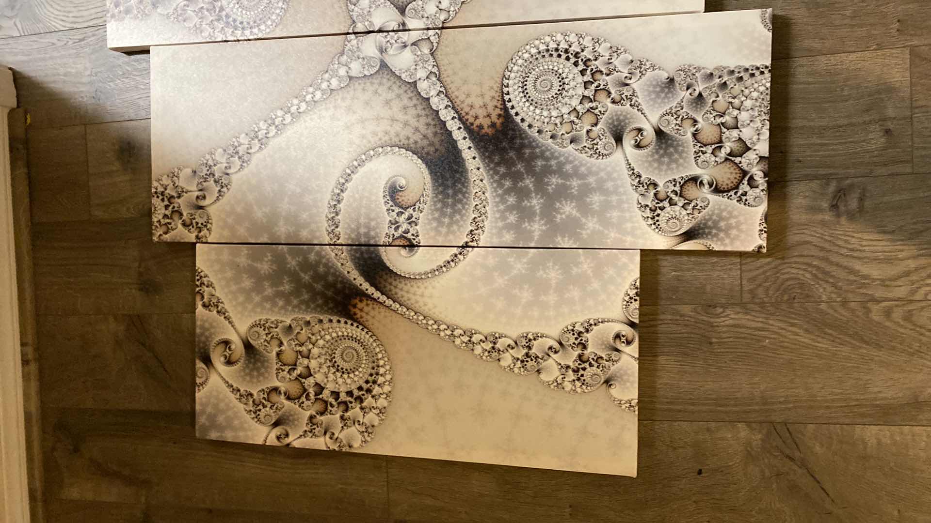 Photo 2 of 4 PIECE MODERN GLAM ON CANVAS ARTWORK 48” x 39”