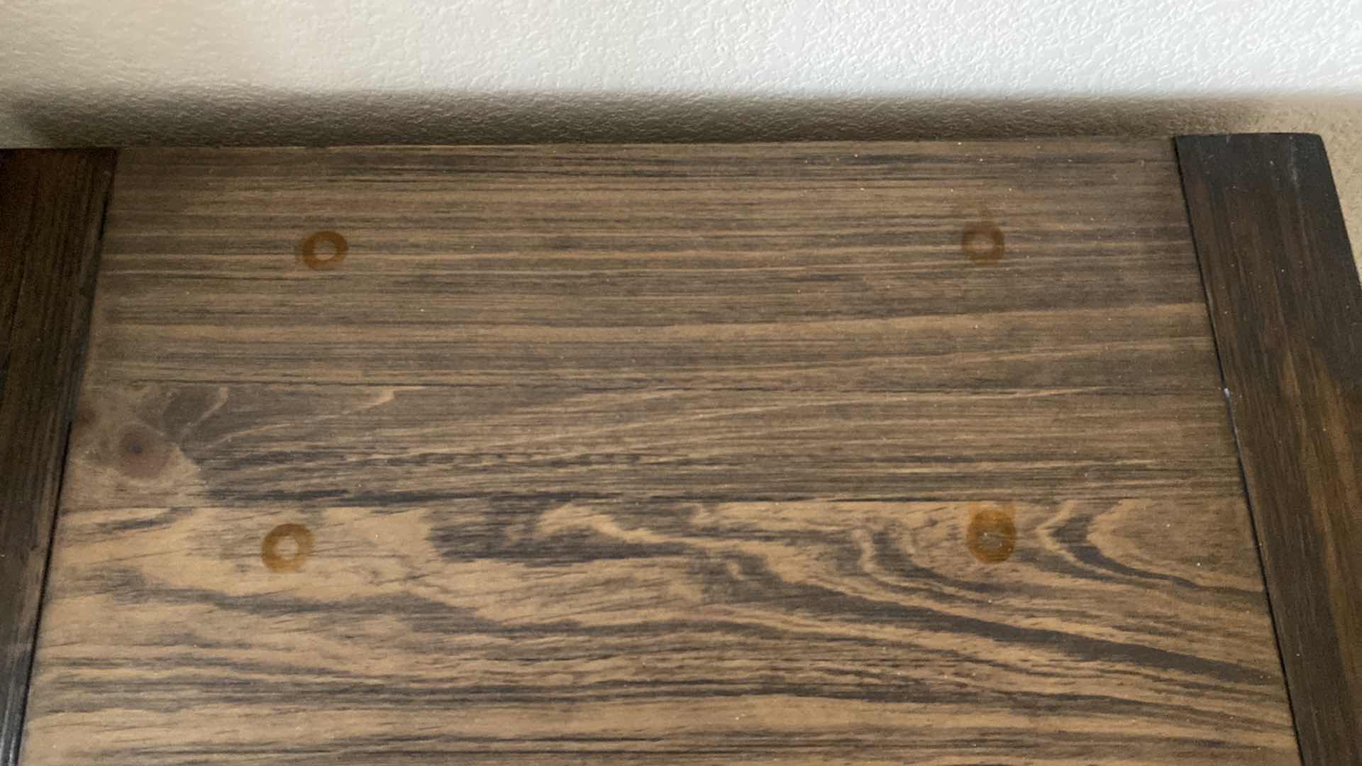 Photo 1 of MODERN WOOD LAMINATE BEDFRAME KING 95“ x 97“ H 30” WITH 2 NIGHT STANDS 24” x 22” H 22” - MATTRESS SOLD SEPARATELY