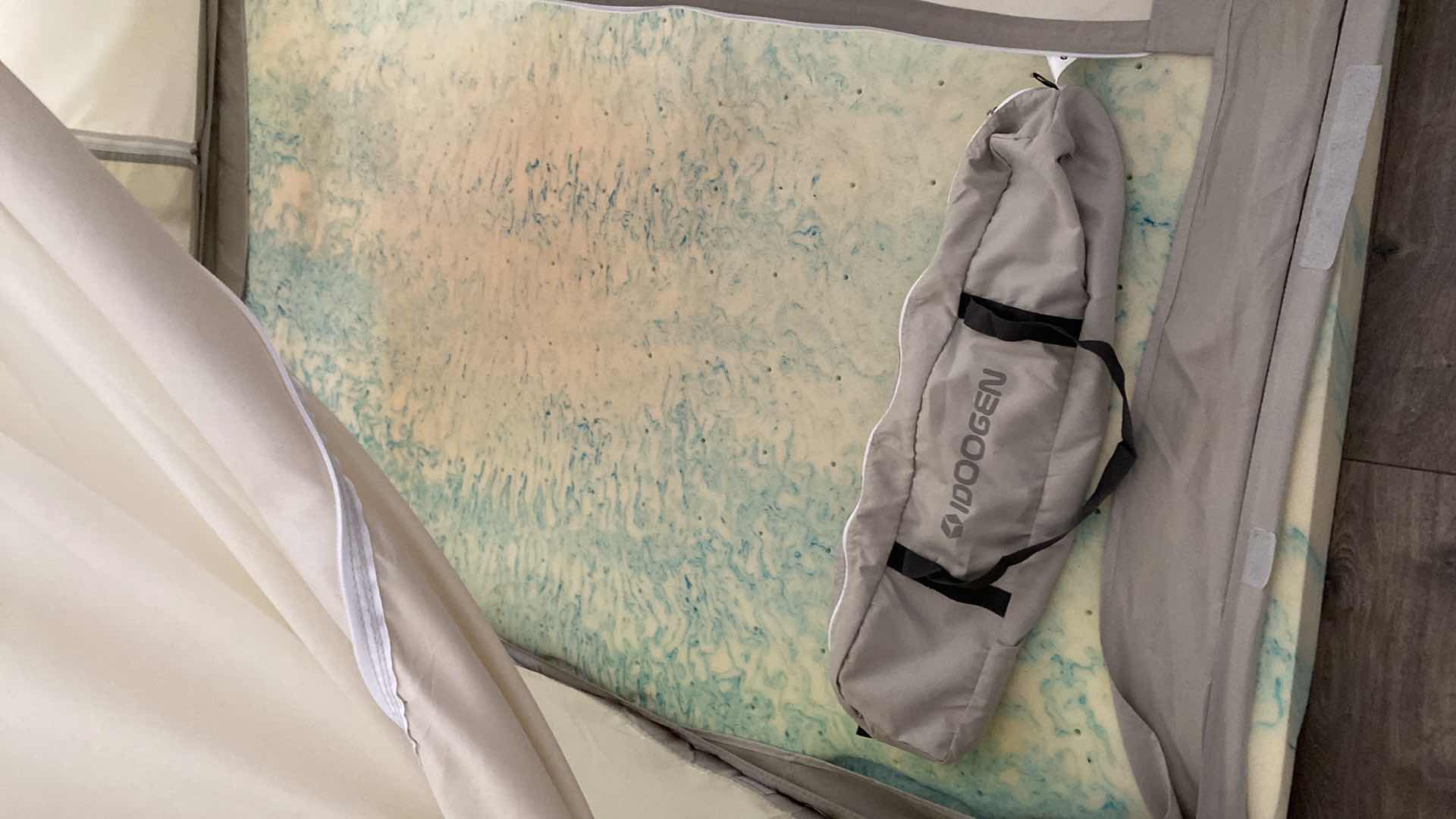 Photo 1 of IDOGEN TENT AND FOAM PAD. TENT HAS NO FLOOR