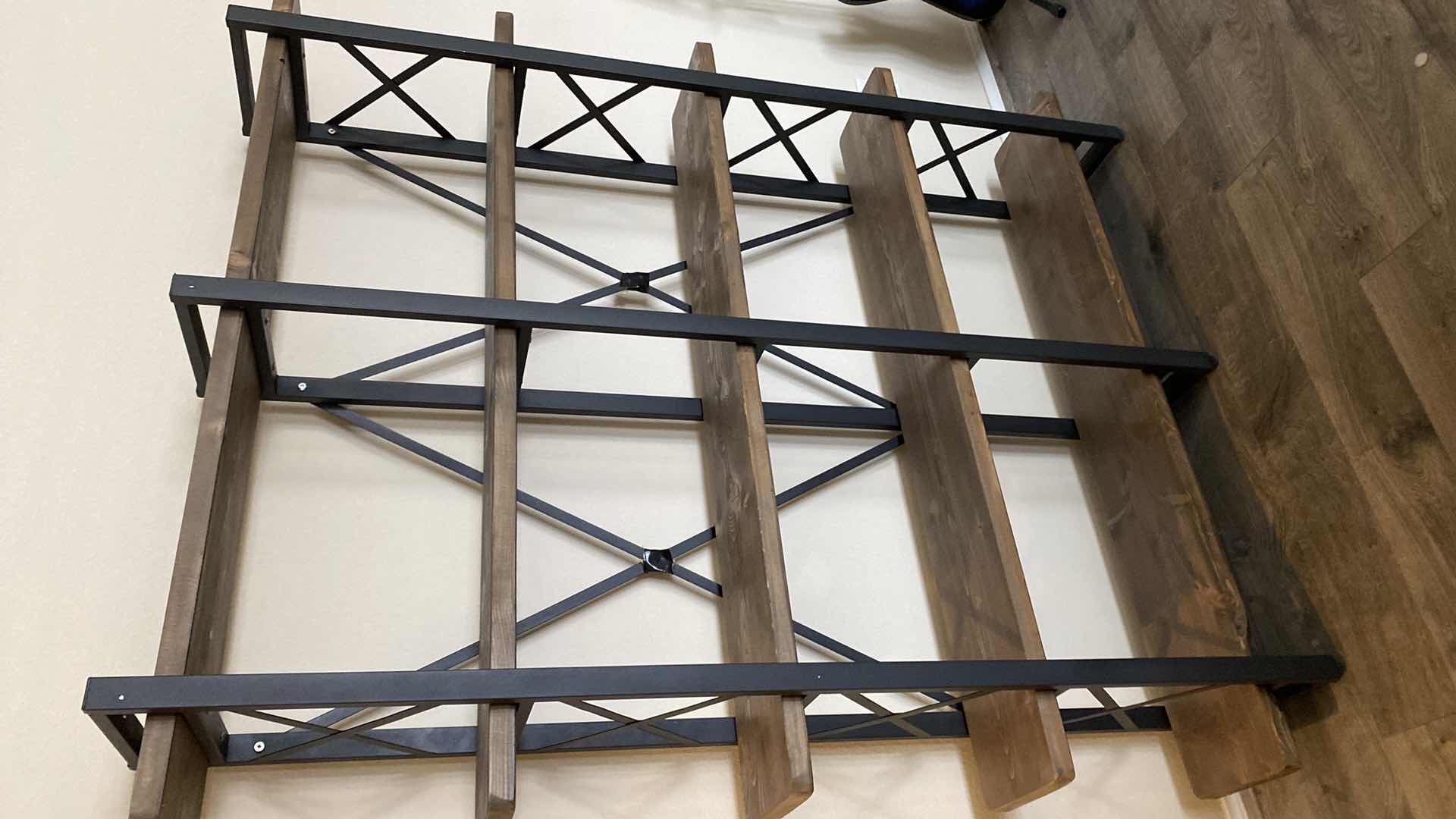 Photo 1 of 5 SHELF WOOD AND METAL WALK UNIT 59” x 11” H 72”