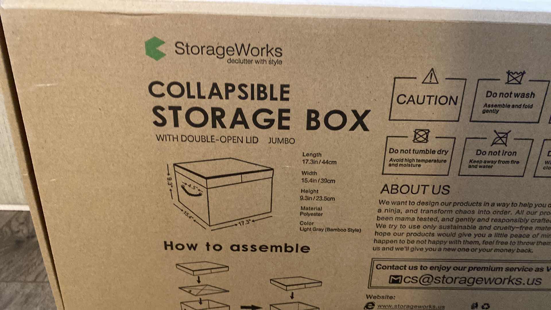 Photo 1 of 4 COLLAPSABLE STORAGE BOXES