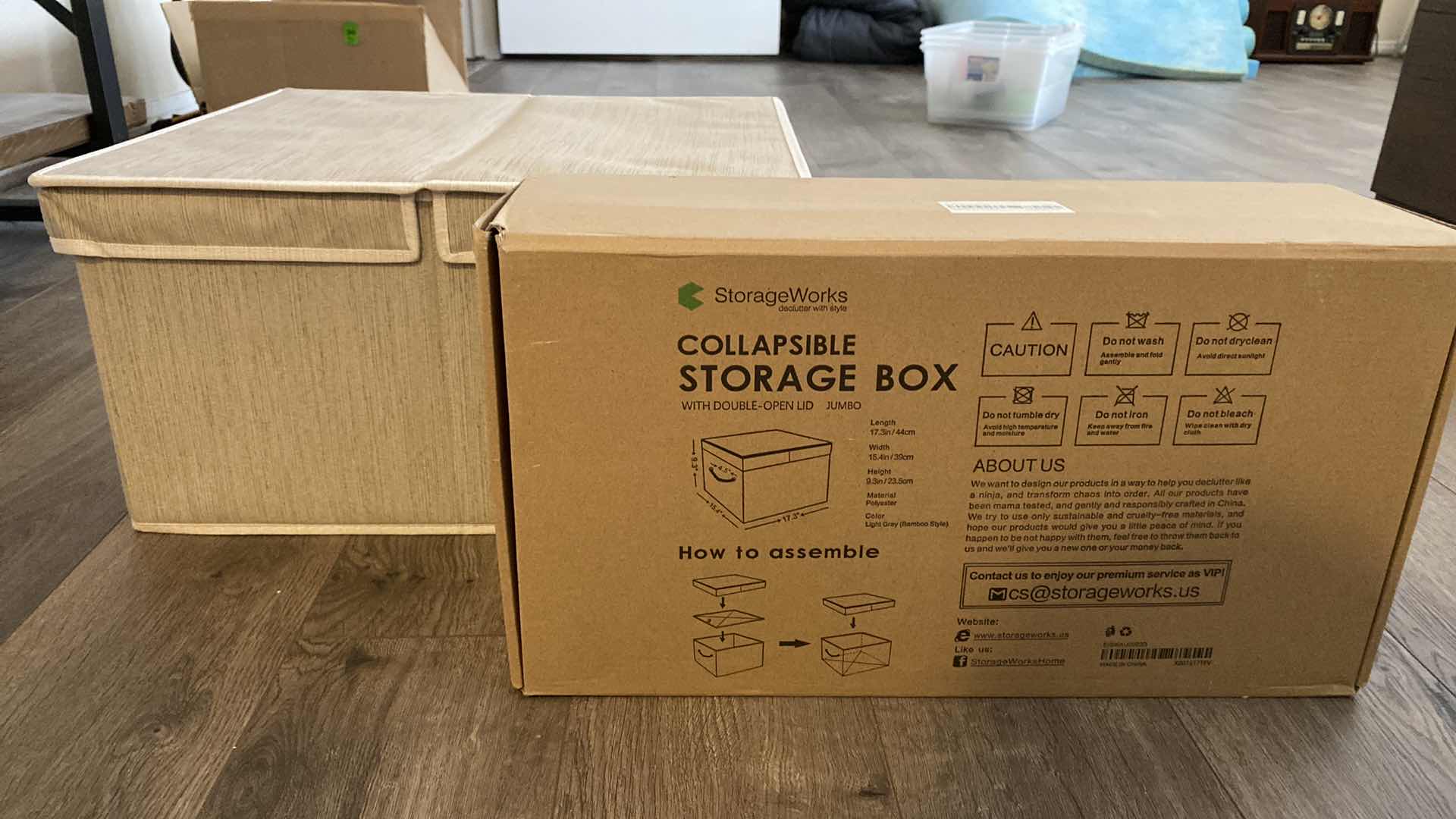 Photo 1 of 4 COLLAPSABLE STORAGE BOXES