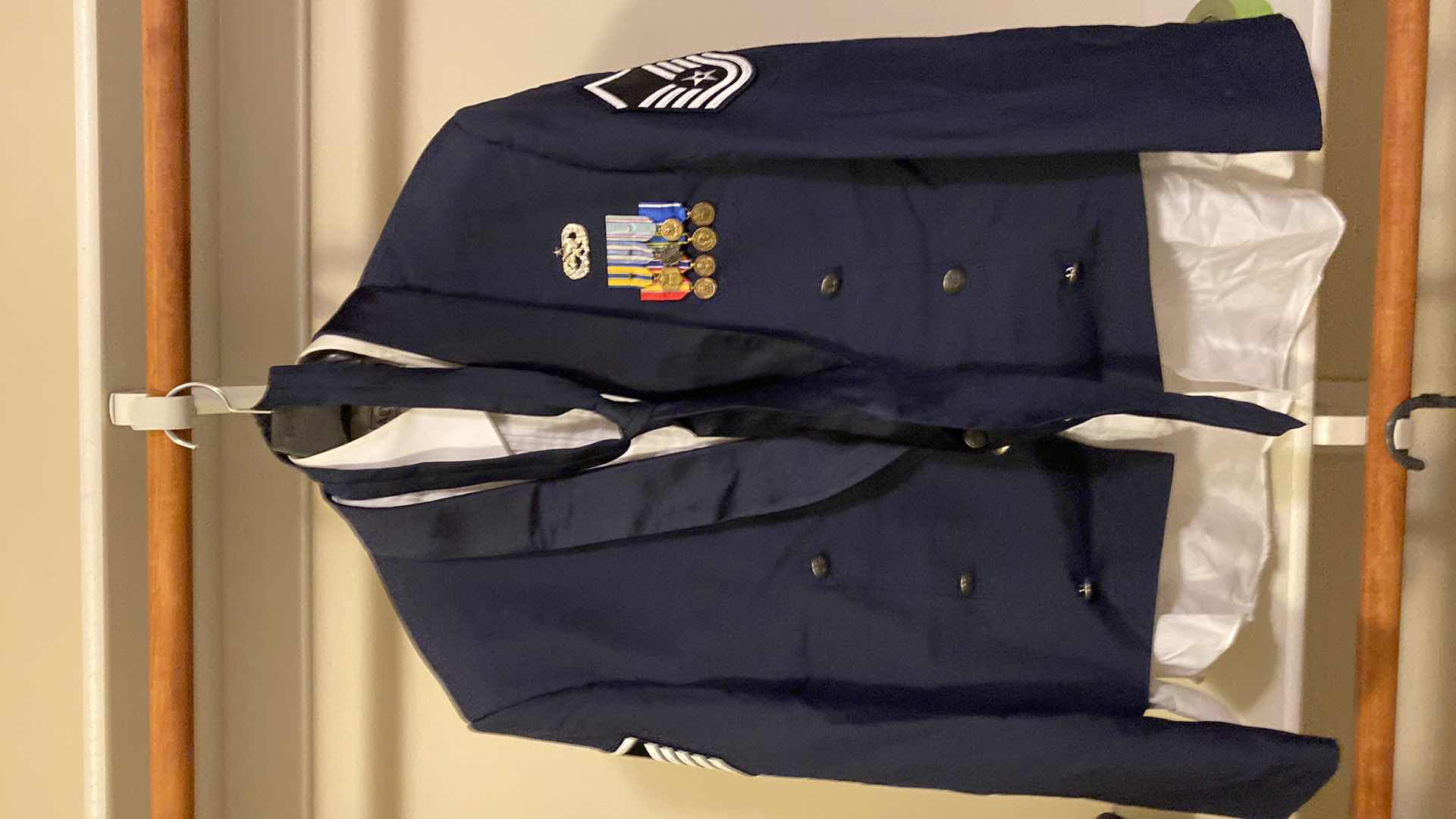 Photo 2 of CUSTOM AIR FORCE DRESS UNIFORM SIZE ESTIMATED LARGE