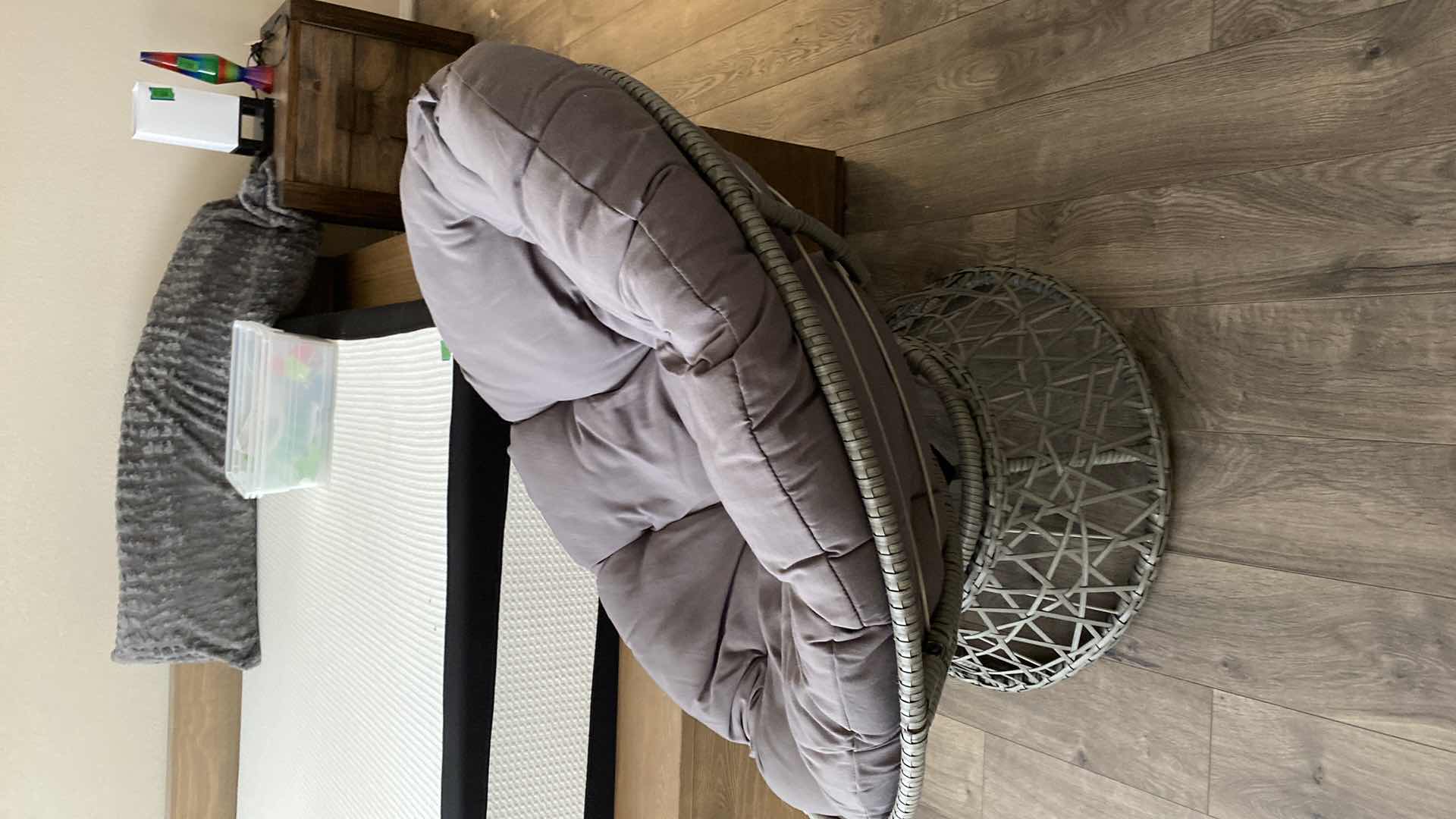 Photo 2 of BASKET WEAVE SWIVEL CHAIR