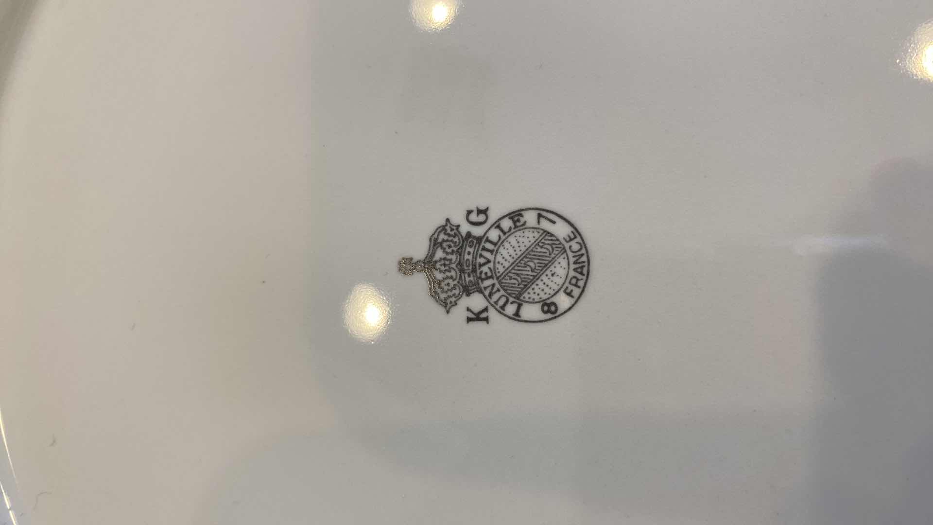 Photo 1 of CONTENTS OF KITCHEN DRAWER OLD STRASBOURG BY LUNEVILLE FRANCE PLATTER CUP AND SAUCER