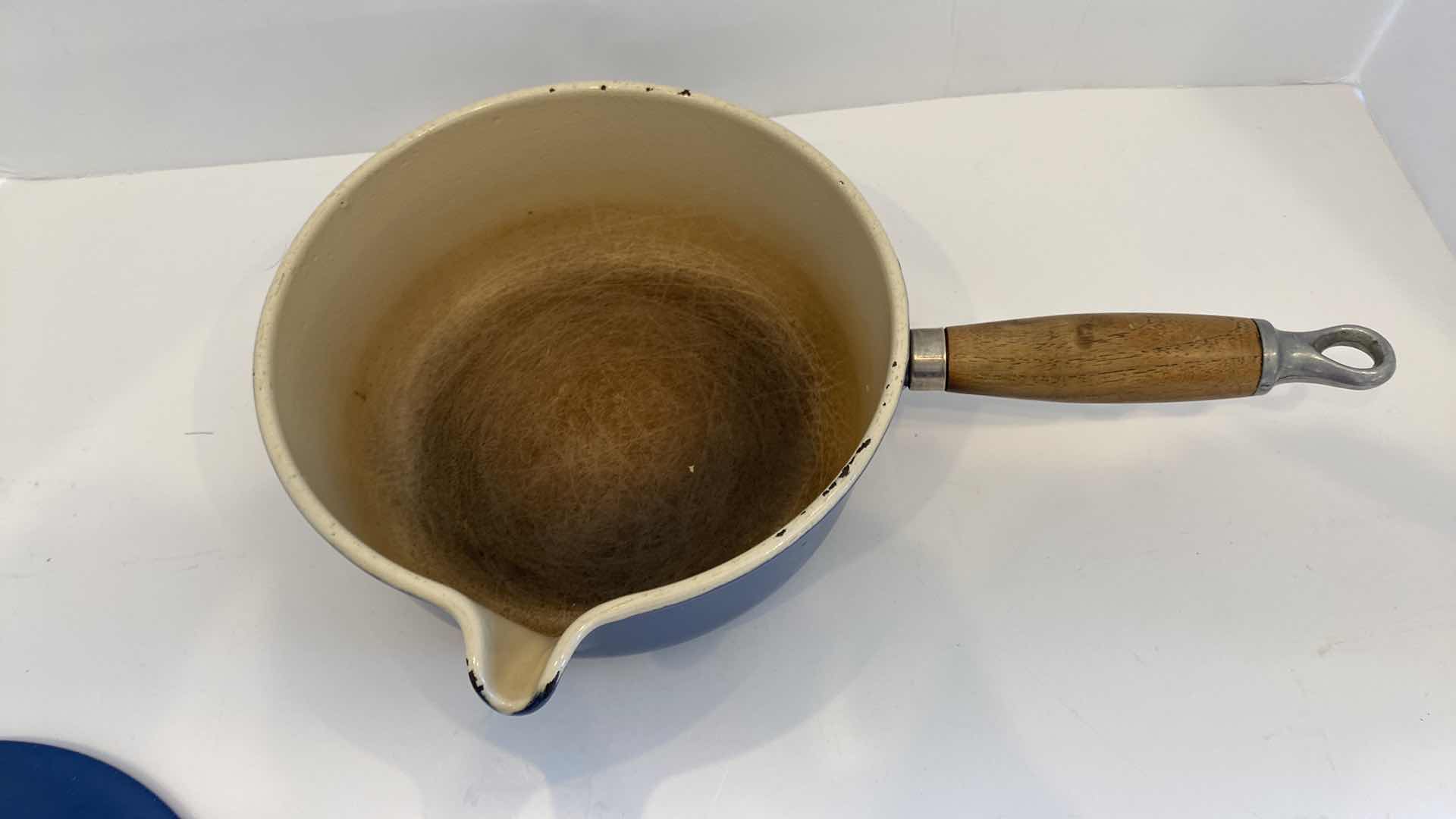 Photo 1 of CONTENTS KITCHEN CABINET SHELF LE CREUSET COVERED SAUCEPAN