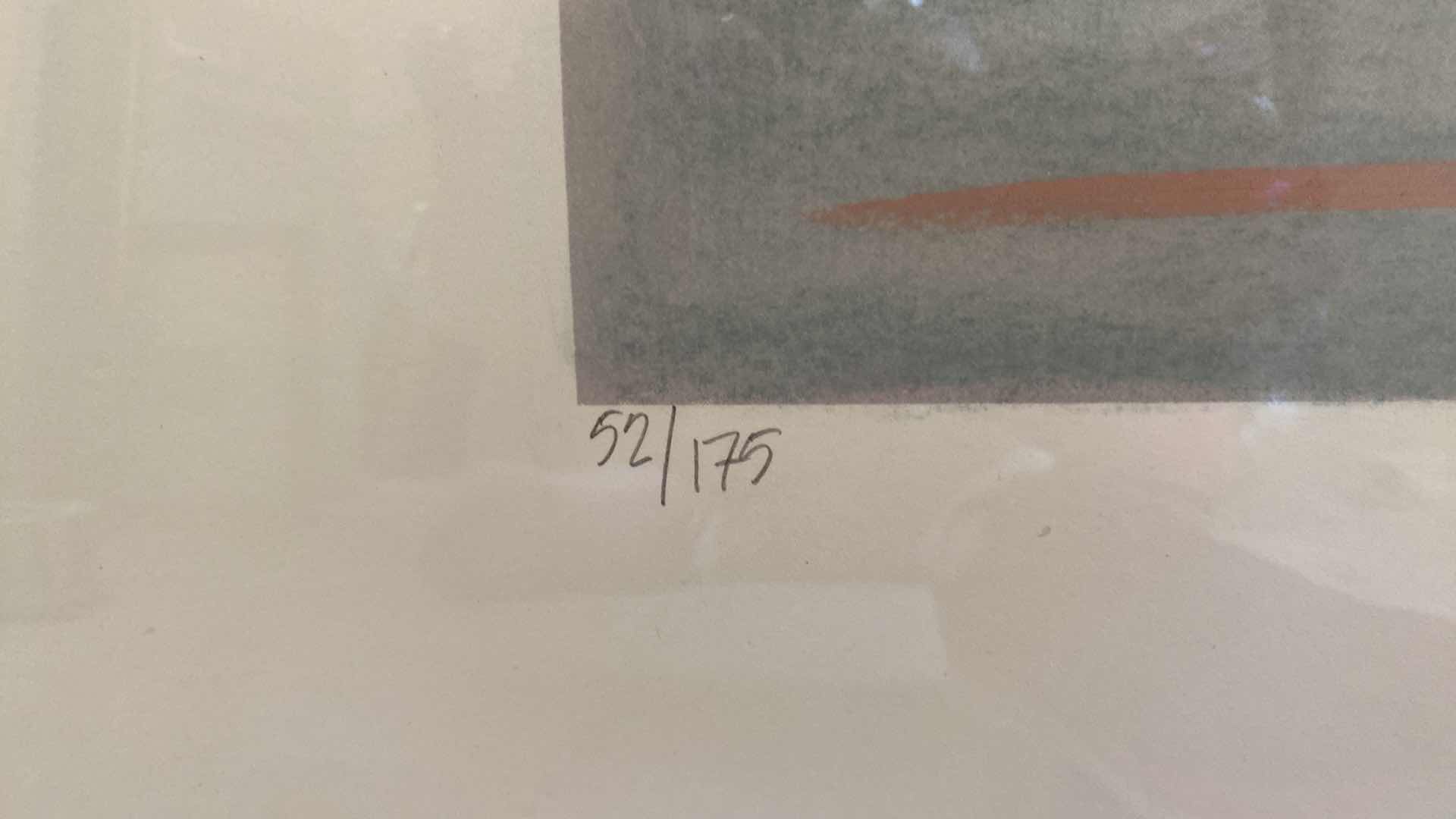 Photo 1 of  FRAMED SIGNED  52/175 SUSAN SINGLETON HILLS LITHOGRAPH 36 1/2” x 28” including frame ARTWORK