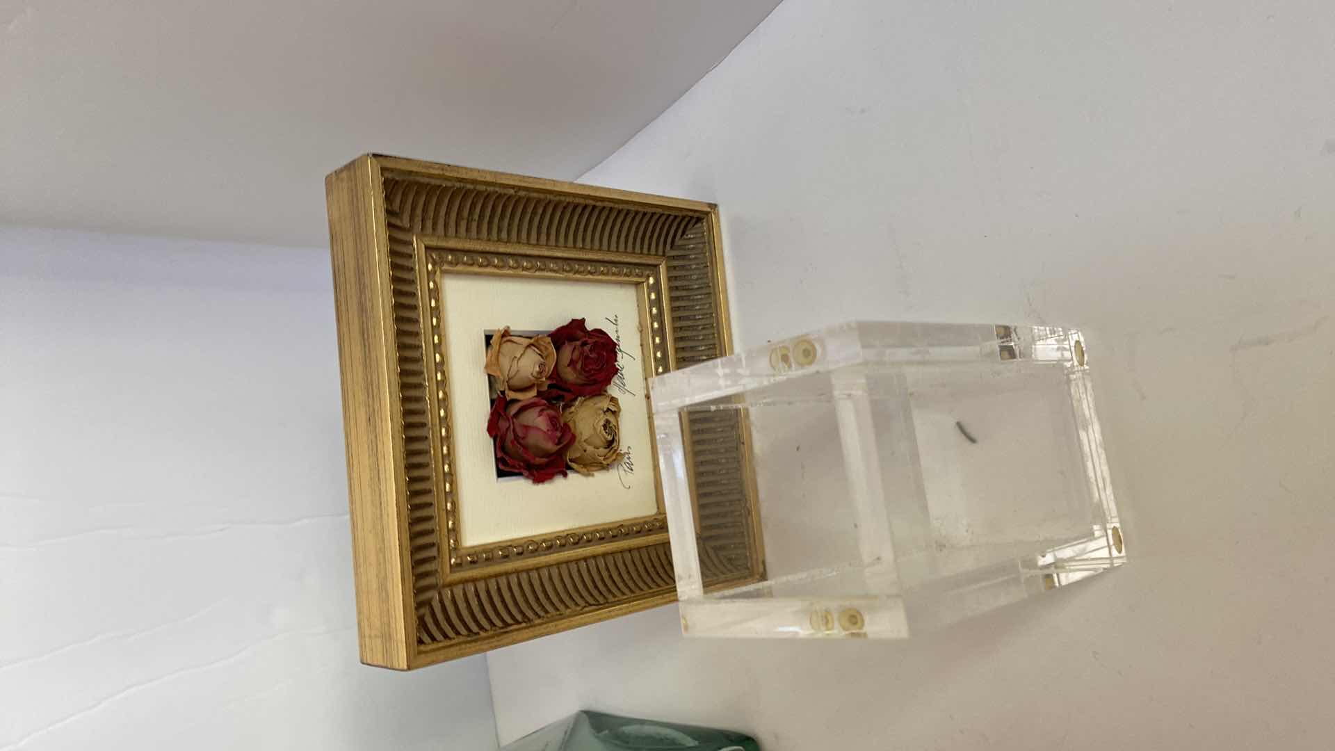 Photo 1 of GLASS VASE H 14” ACRYLIC TISSUE HOLDER CUP AND MORE