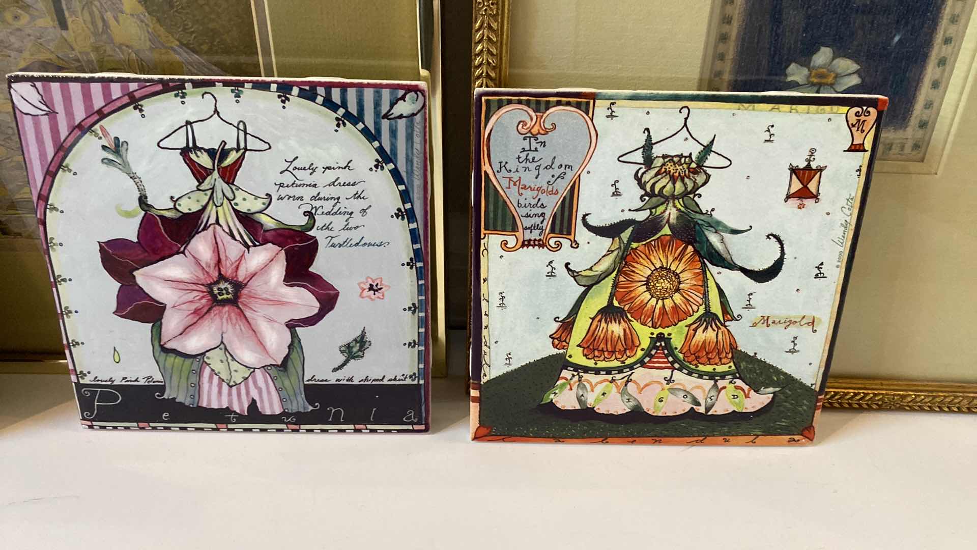 Photo 1 of FRAMED ARTWORK ASSORTMENT LARGEST 16 1/4” x 16 1/4” AND 2 TILES