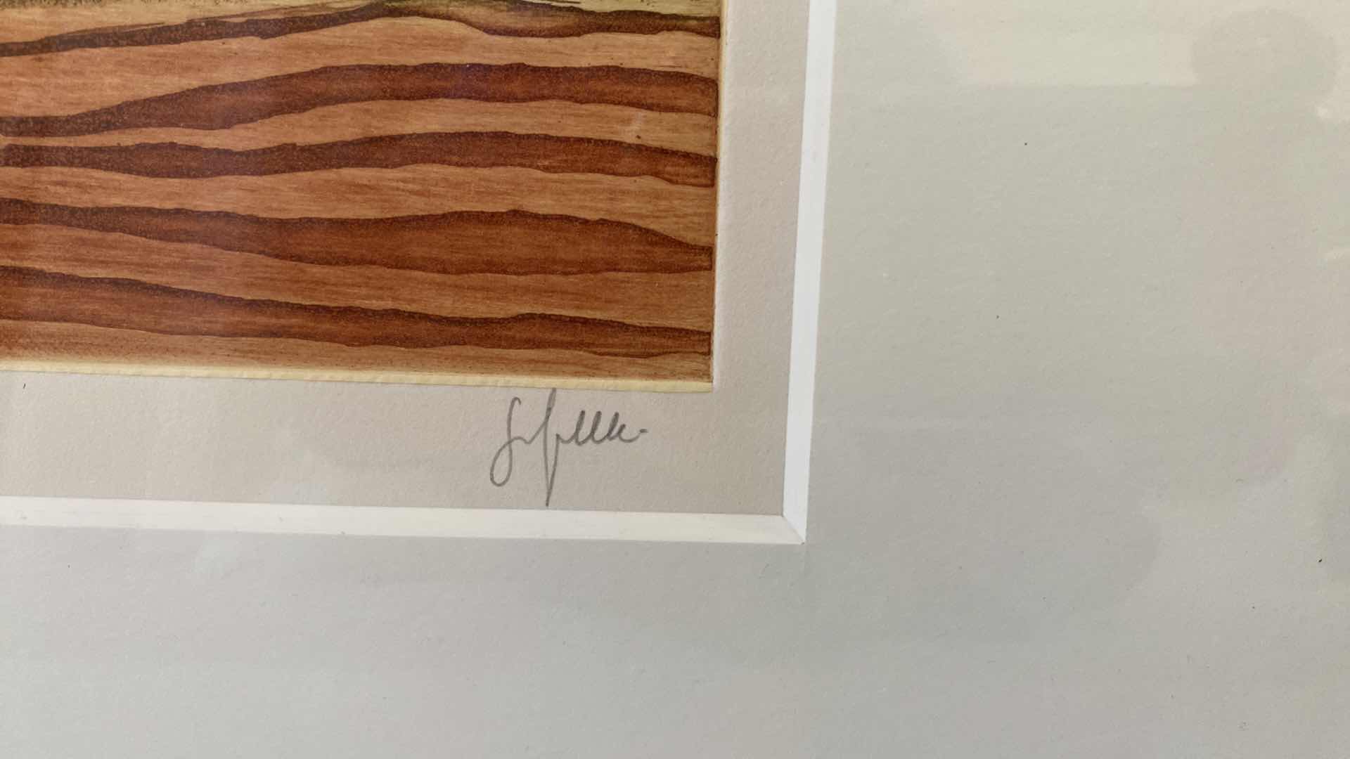 Photo 1 of FRAMED ART SIGNED HILLS AND TREES 16” x 13”