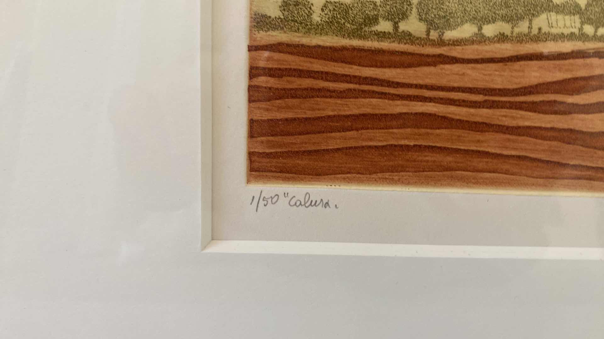 Photo 1 of FRAMED ART SIGNED HILLS AND TREES 16” x 13”