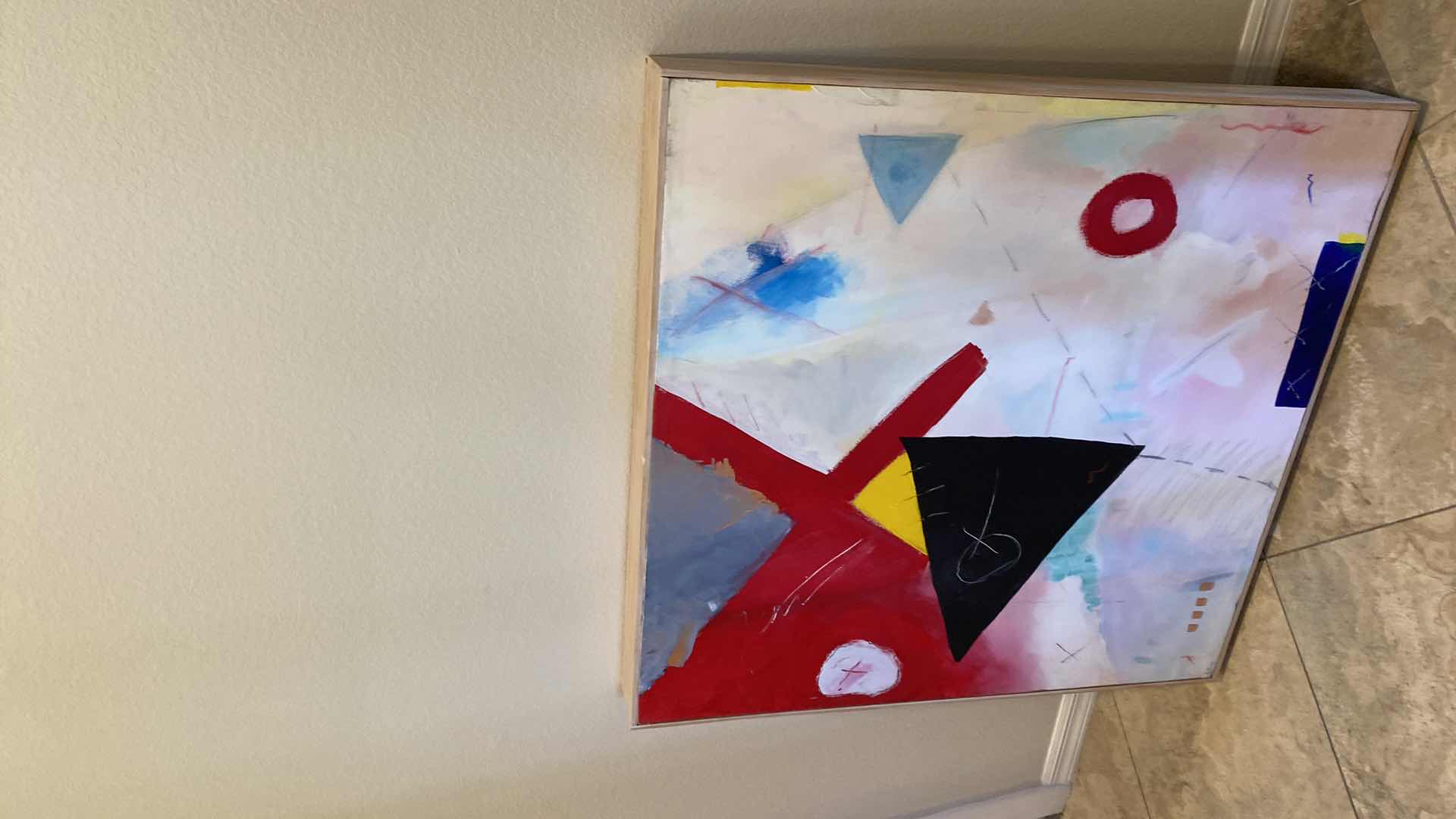 Photo 1 of FRAMED ABSTRACT ON CANVAS 37” x 38 1/2”