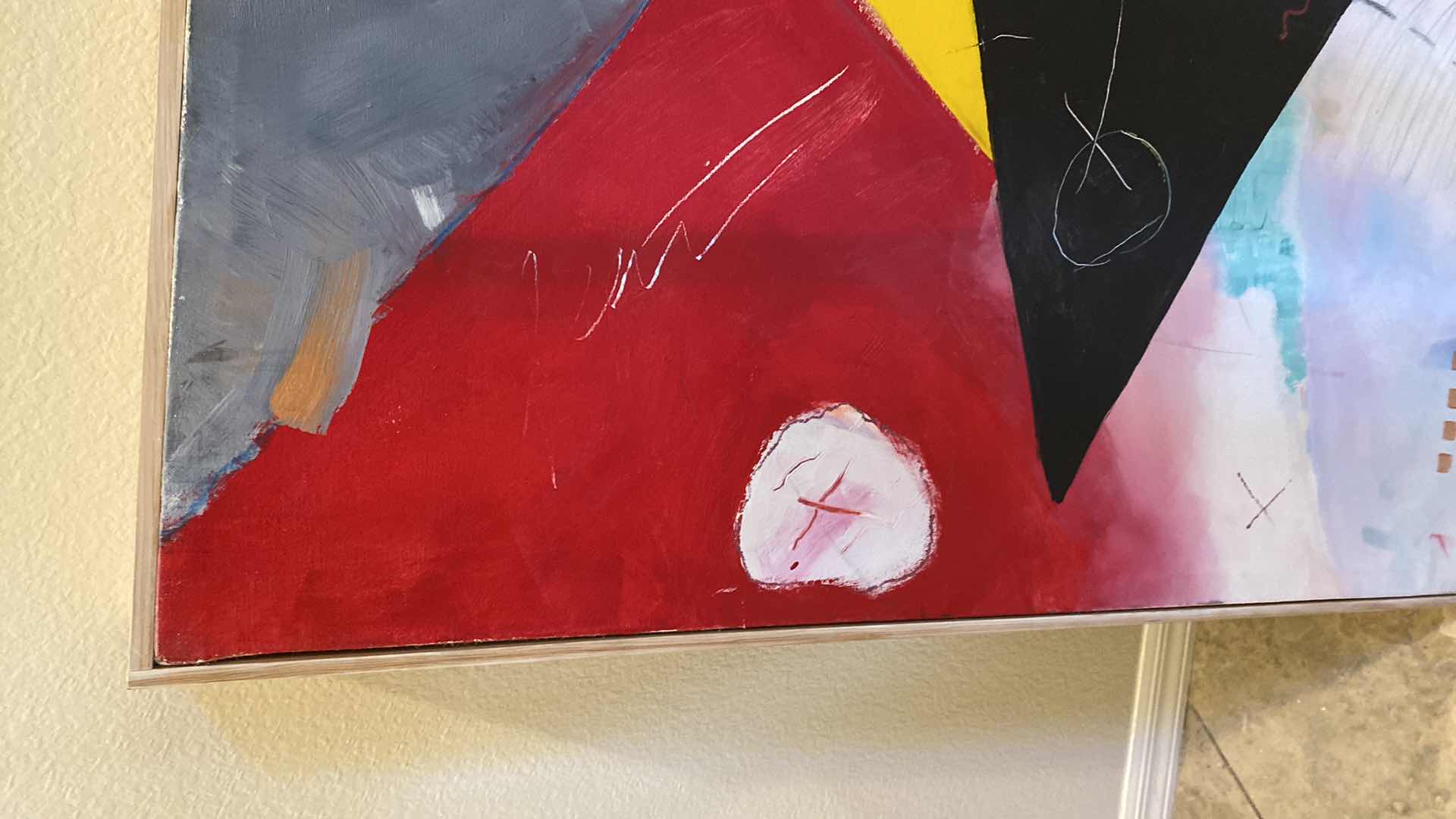 Photo 1 of FRAMED ABSTRACT ON CANVAS 37” x 38 1/2”