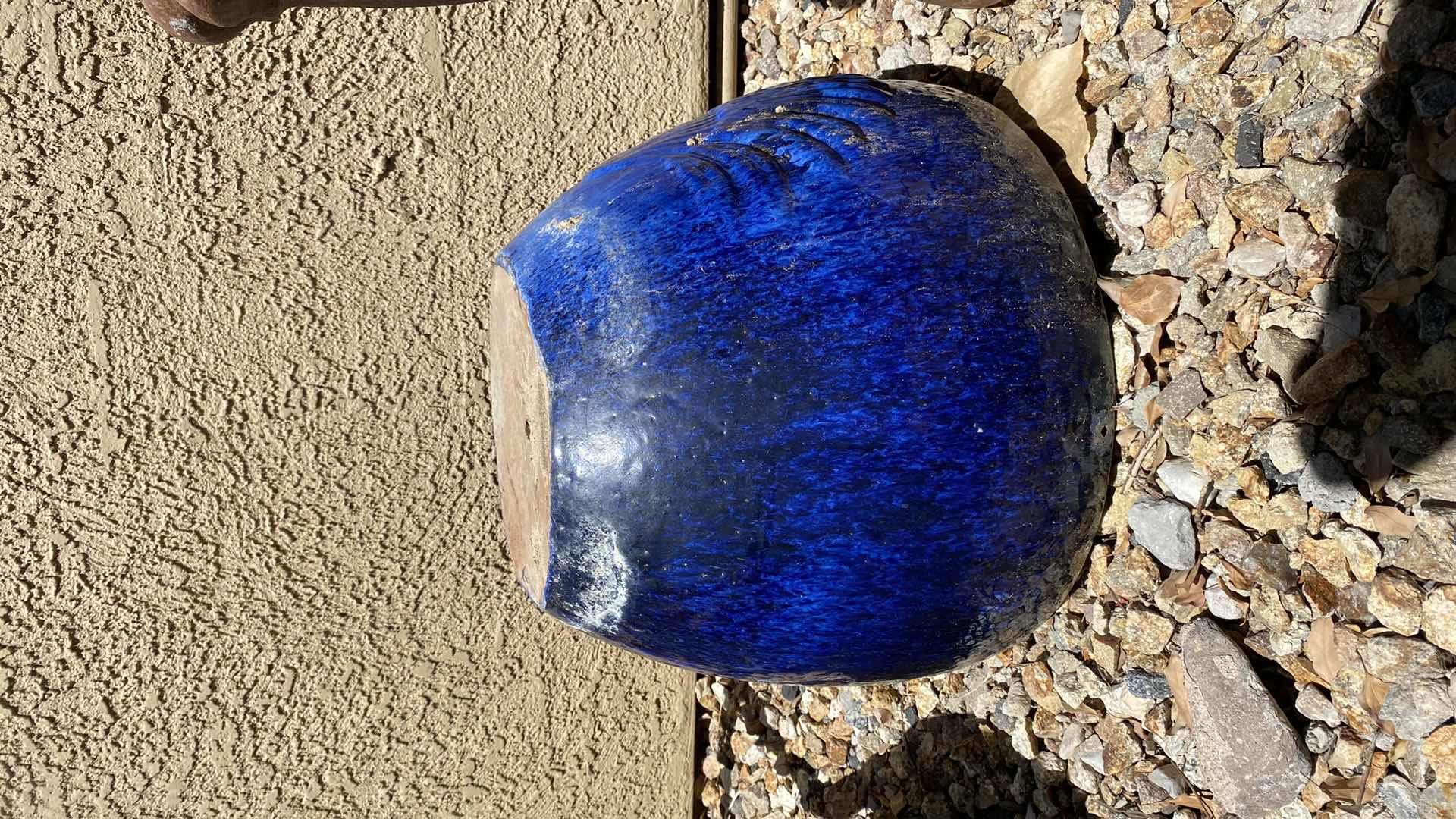 View 2 of 2 GARDEN POTS BLUE POT 16” x 15” , CLAY POT 16” x 23”