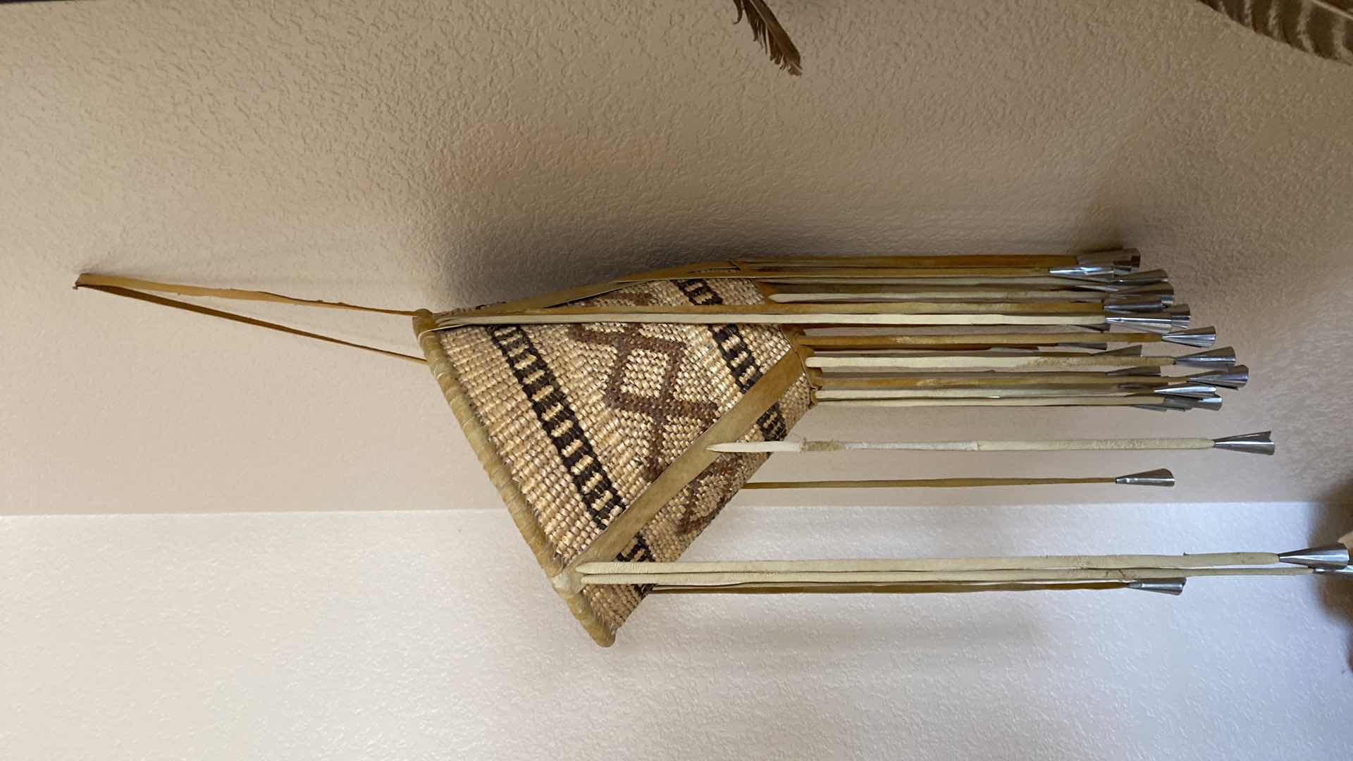 Photo 1 of APACHE BURDEN BASKET HIDE AND JUNGLE COMES CONES 11” DIAMETER H 34” OVERALL HEIGHT