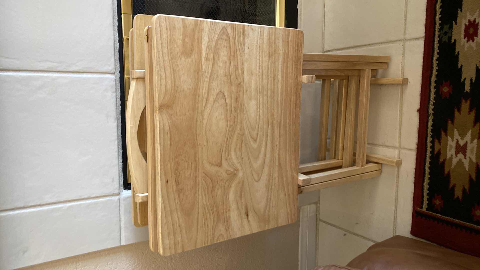 Photo 1 of MAPLE TV TRAYS SET OF 4 ON STAND