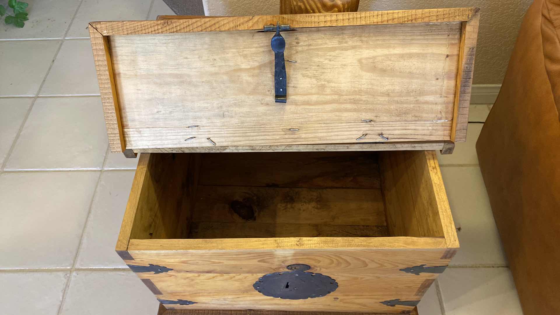 Photo 1 of KNOTTY PINE END TABLE WITH STORAGE 23 1/2“ x 23 1/2“ H 19”