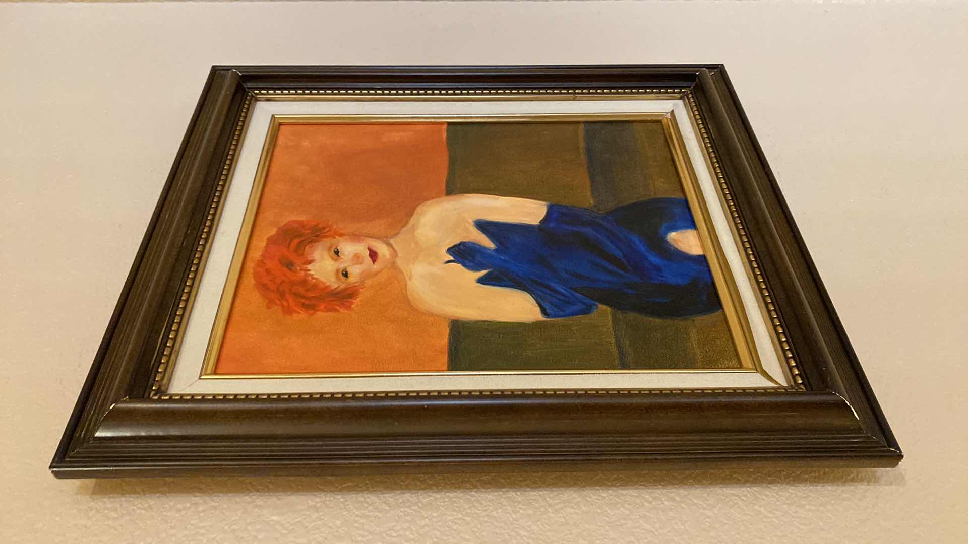 Photo 2 of FRAMED ORIGINAL WOMAN ON CANVAS 16” x 19”