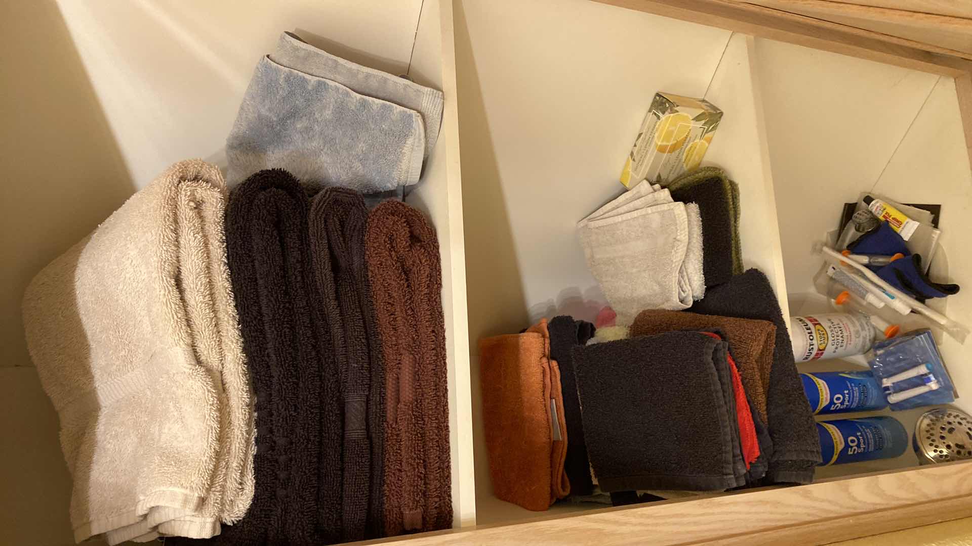 Photo 1 of CONTENTS OF HALL BATH CABINET BEHIND DOOR