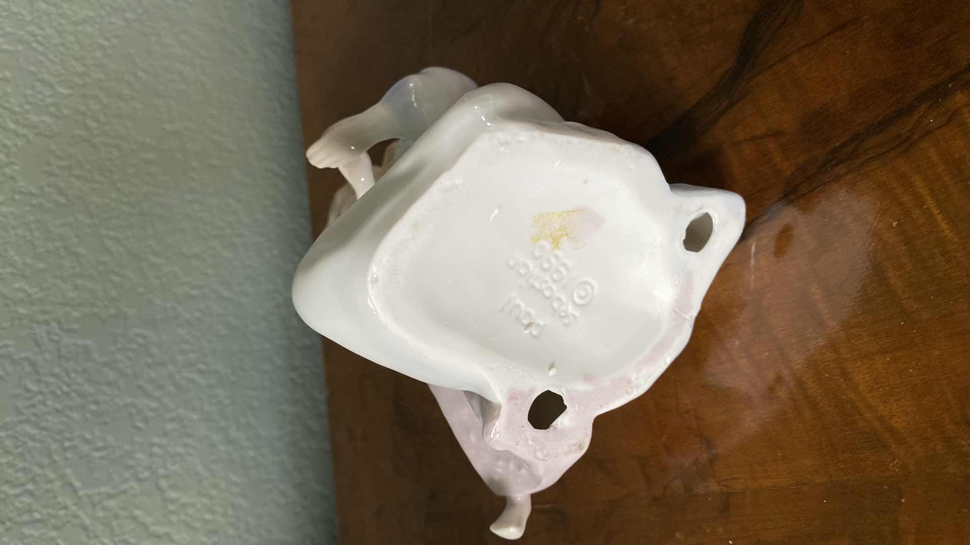 Photo 1 of ELEMENT COPPER FRIEND ANGEL H 9” AND 1990 PAUL SEBASTIAN PORCELAIN FIGURINE MOTHER AND DAUGHTER H 7”